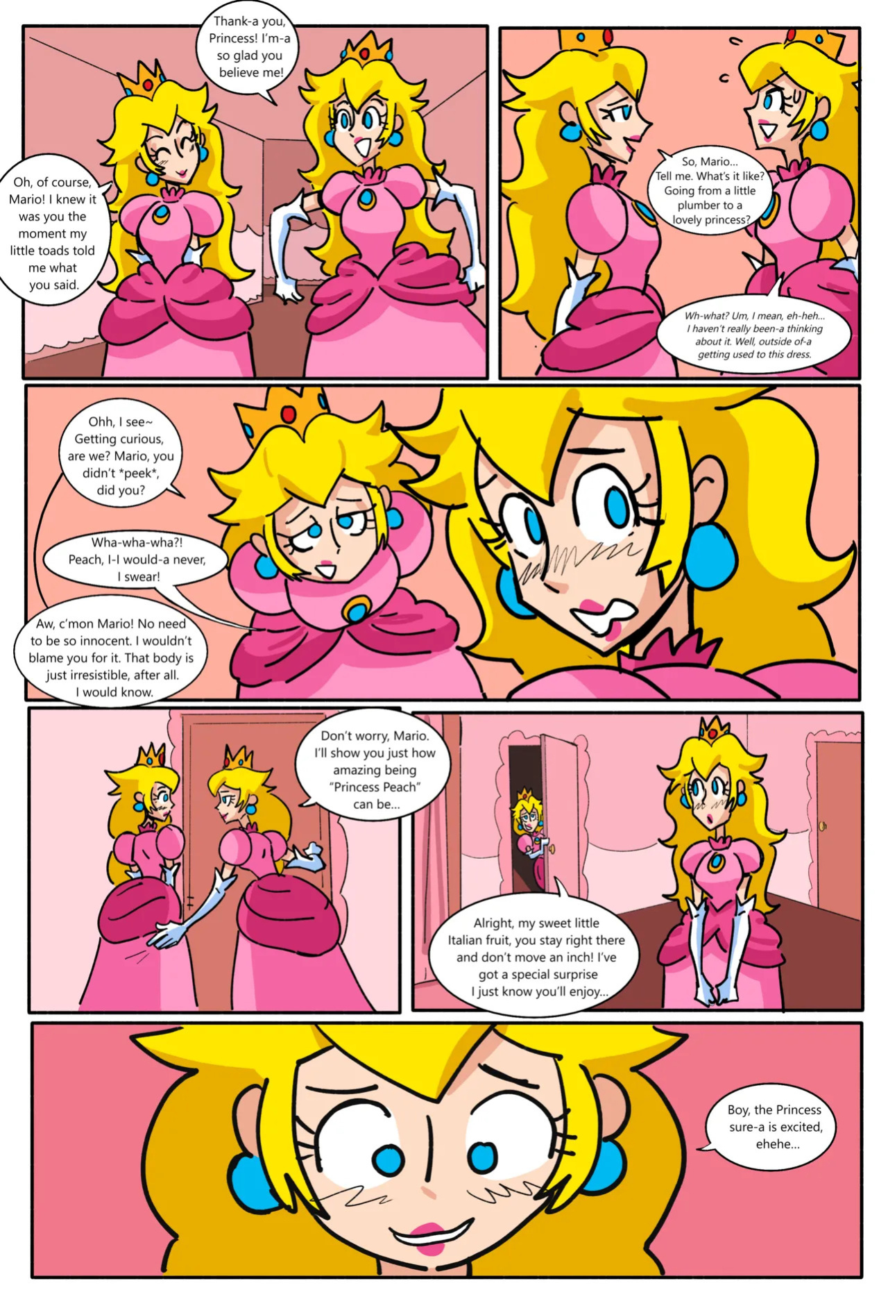 Peachy Transformation comic.