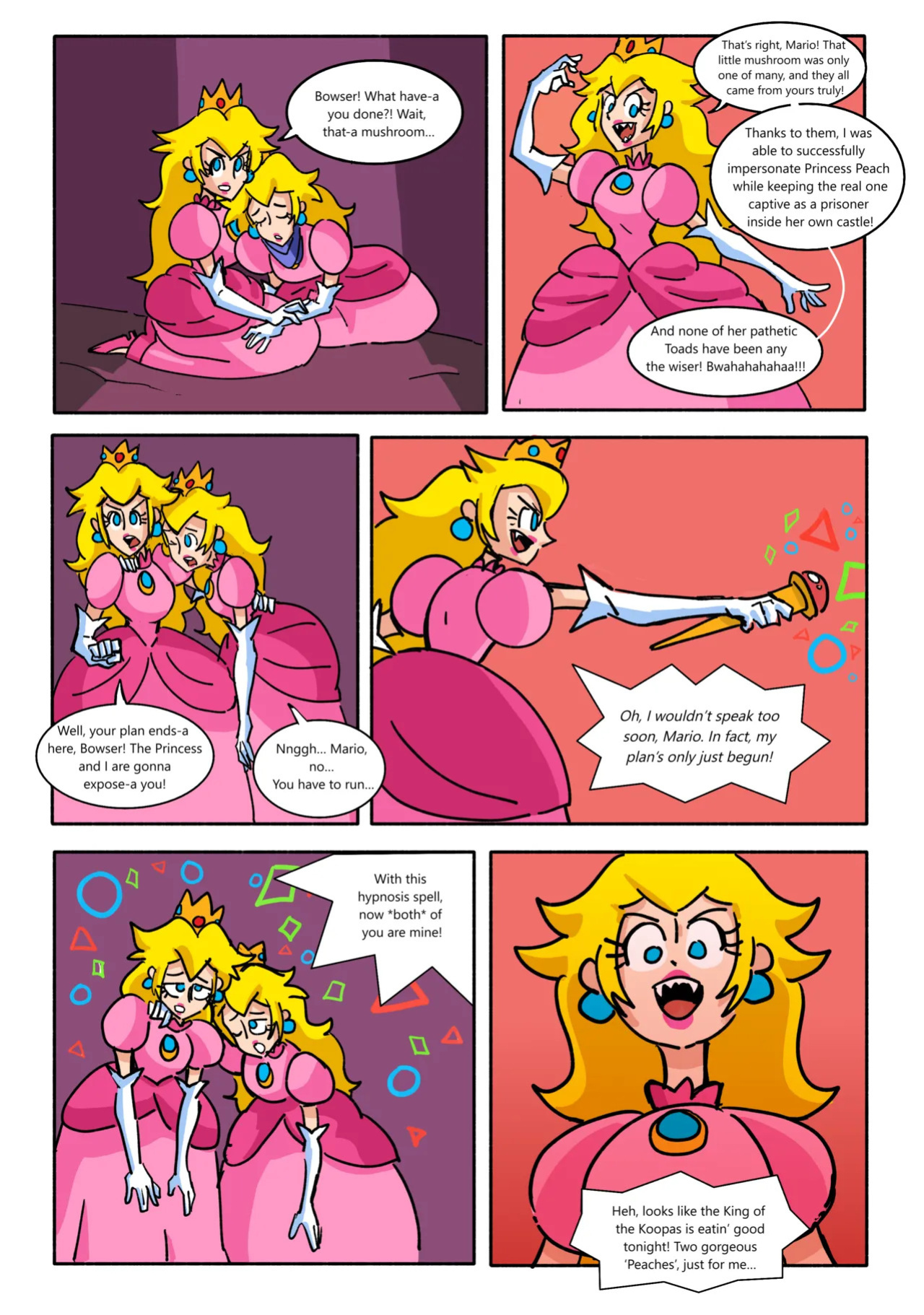 Peachy Transformation comic.