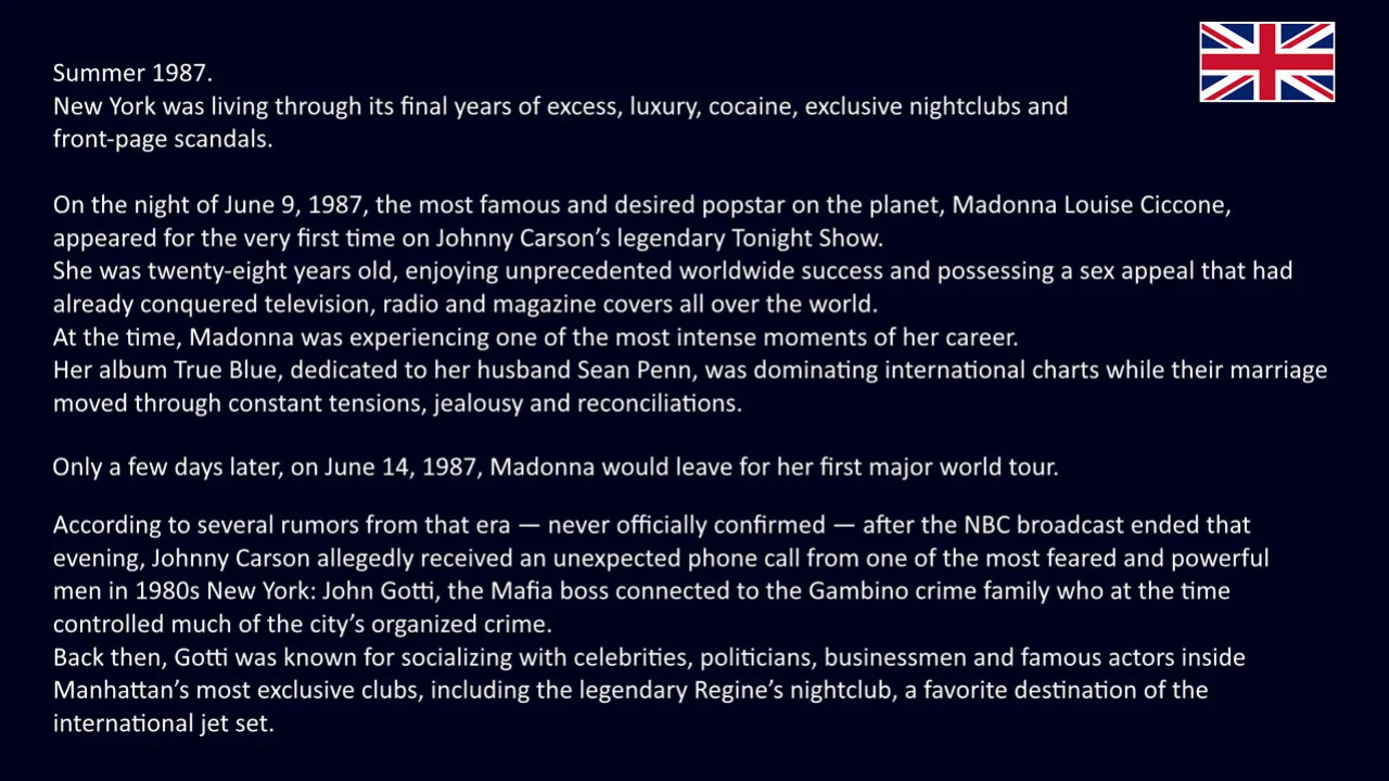 THE REGINE’S TAPE - Madonna, Gotti & The Secret Night