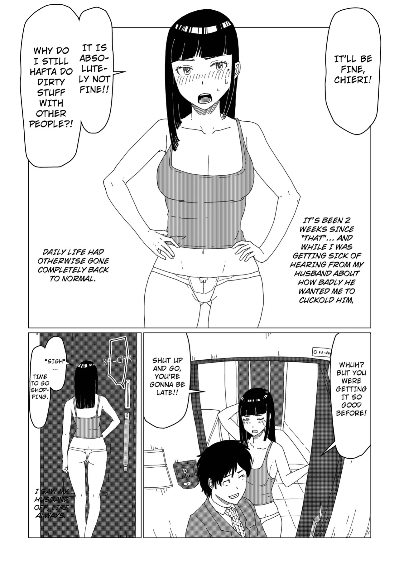 [Jigoku no Nyanko] Chieri-san Can't Lose! A Perverted Toilet Wife Who Can Be Fertilized With Anyone's Sperm With Her Husband's Approval [Full Series]