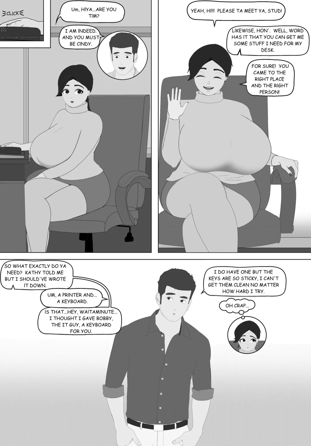 Naughty Business, Chapter 1 "Tim's First Day"
