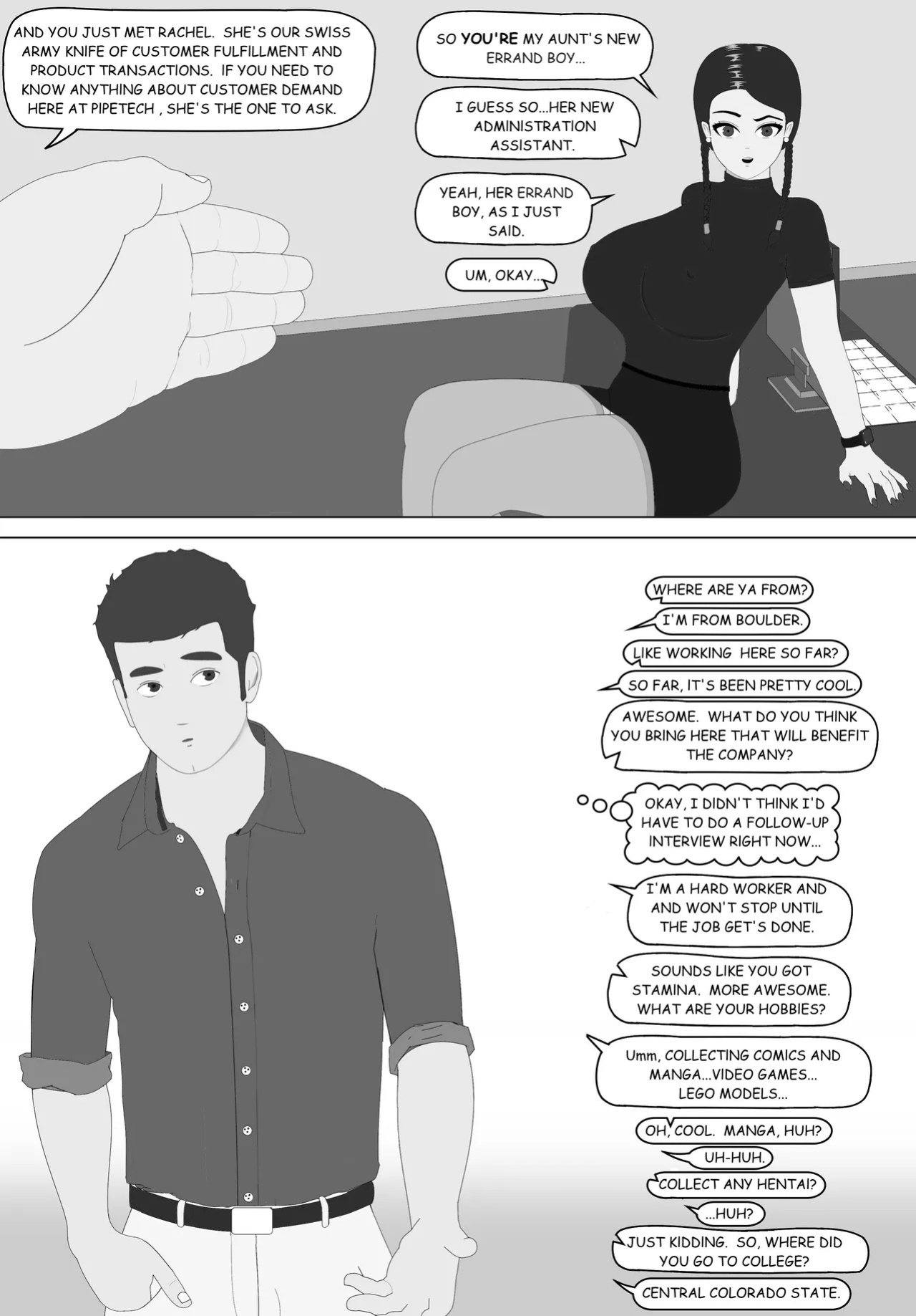 Naughty Business, Chapter 1 "Tim's First Day"