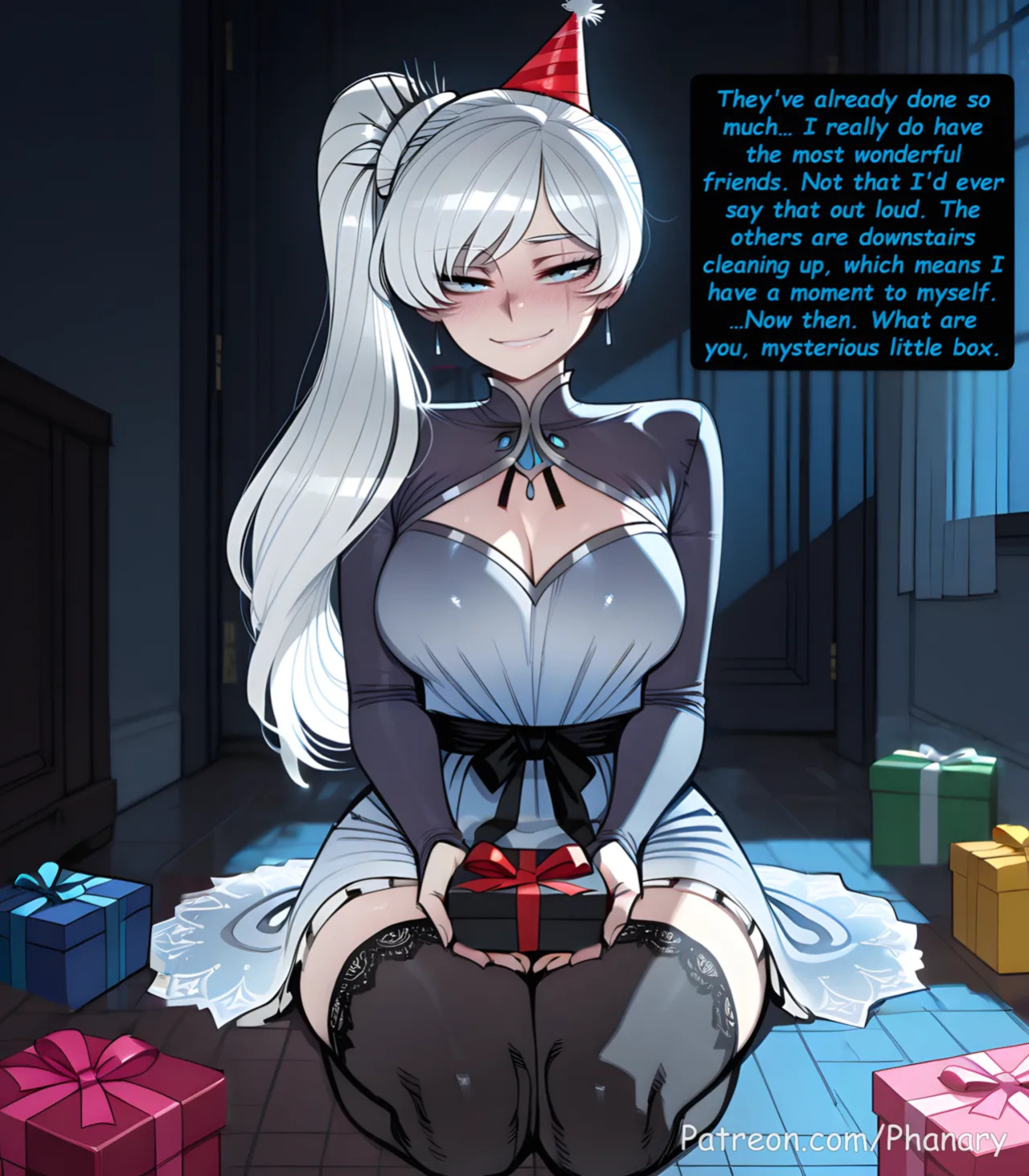[Phanary] Weiss(Futa) x RWBY Girls Happy Birthday! [AI Generated]