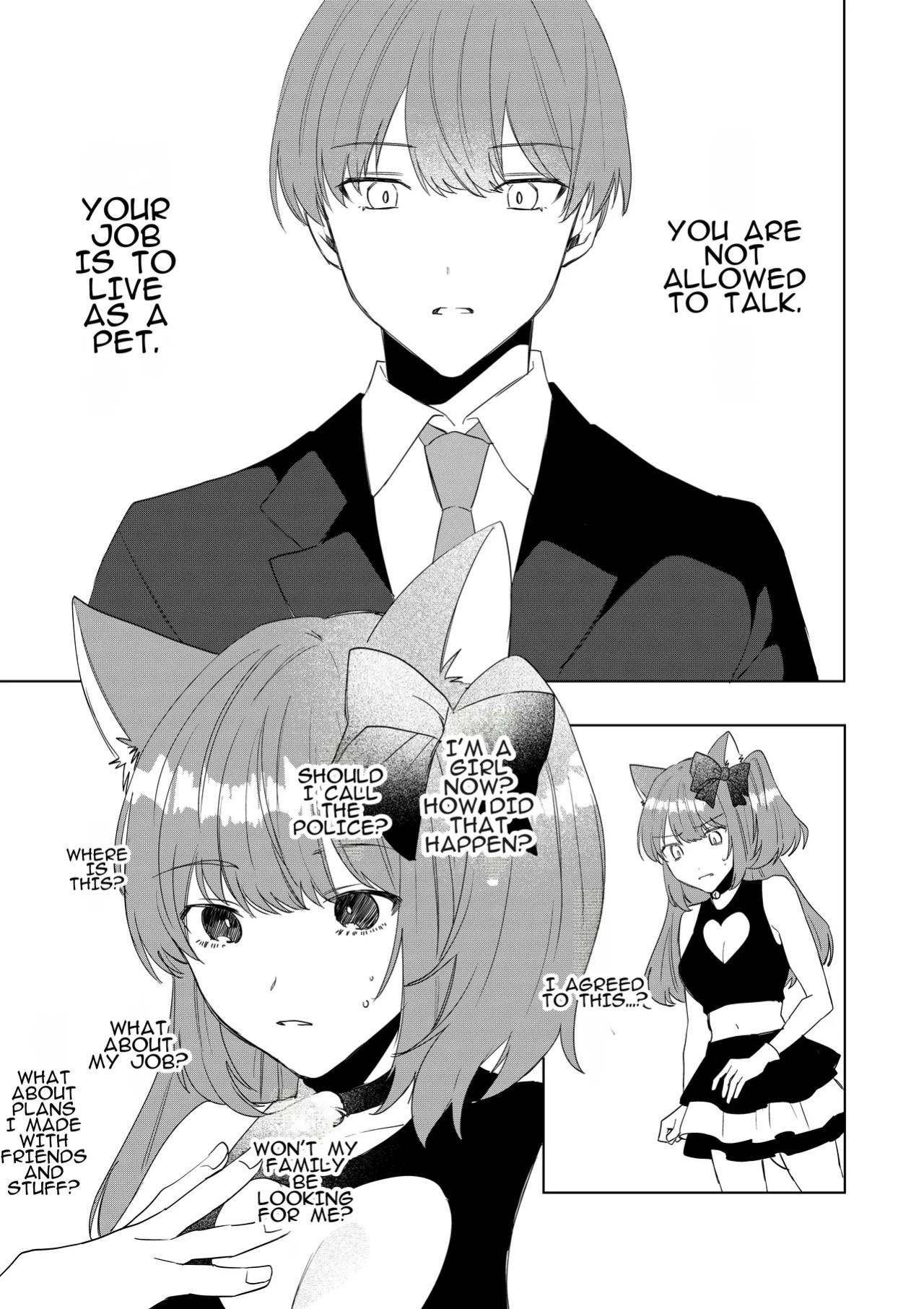 [Amulai Okashi Seisakusho (Hoshino Iro)] Boku ga TS Saserarete, Shiawasena Mesu Neko Toshite Kawareru Hanashi | The Story of How I Was Turned into a TS Woman and Kept as a Happy Female Cat