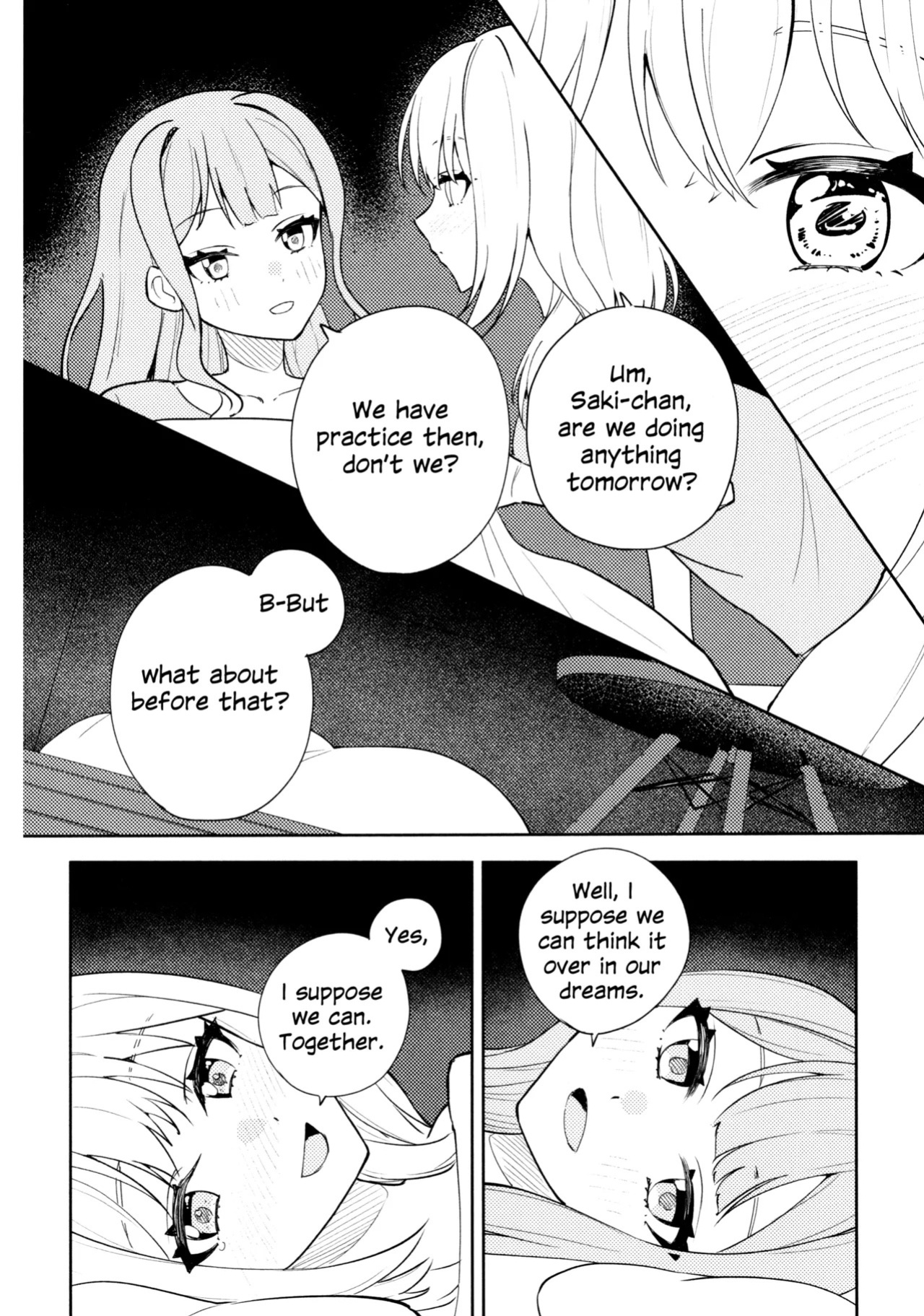 (C106) [Shunjuu Chashitsu (Mr. FBA)] Asahi ni Tokeru Midori Iro no Yume | Living in a Daydream (BanG Dream! Ave Mujica) [English]