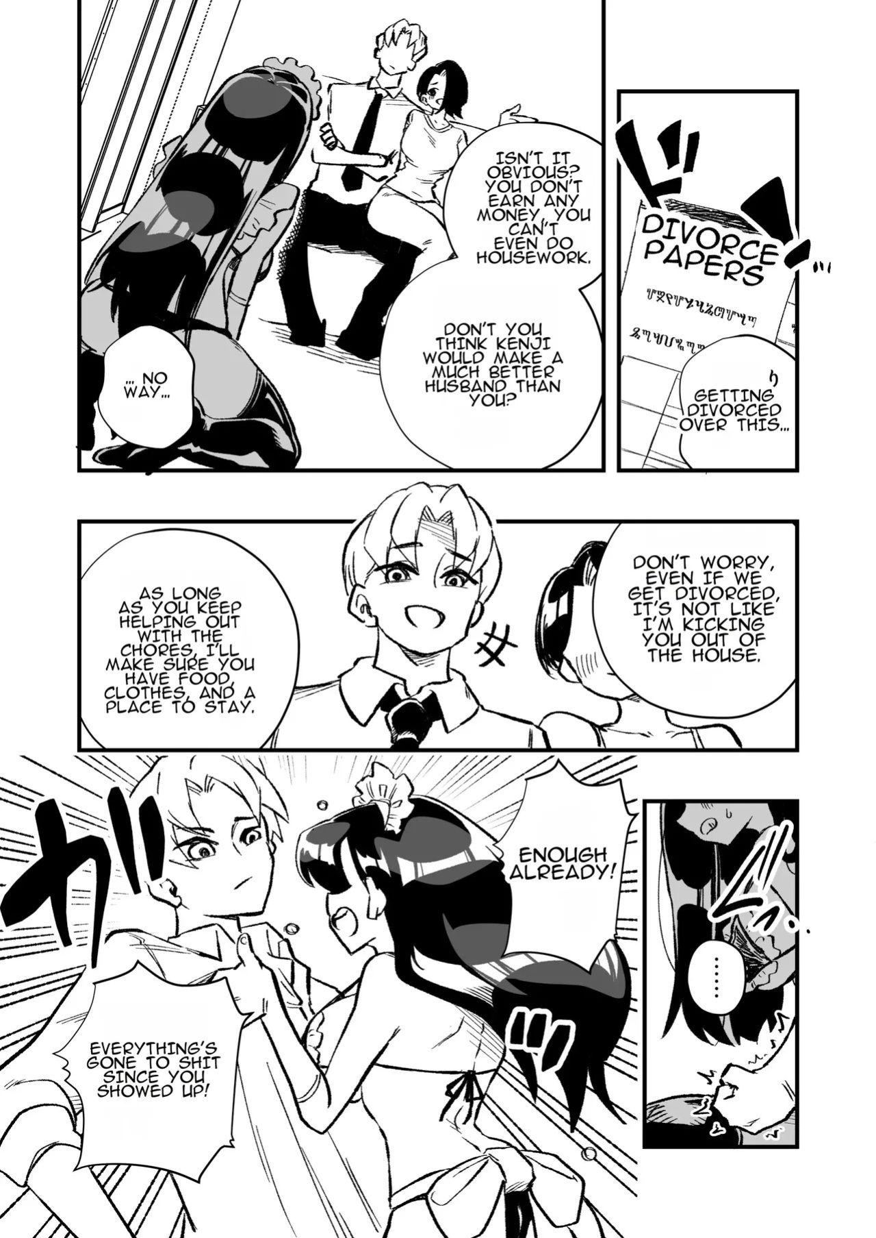 [Niello Kouzan (Niello KYO)] Nyotaika → Otto Shikkaku Uwaki Aite to no Dorei Musume e | Gender Swap → Disqualified as a Husband: Turned into a Slave Girl for His Wife's Lover