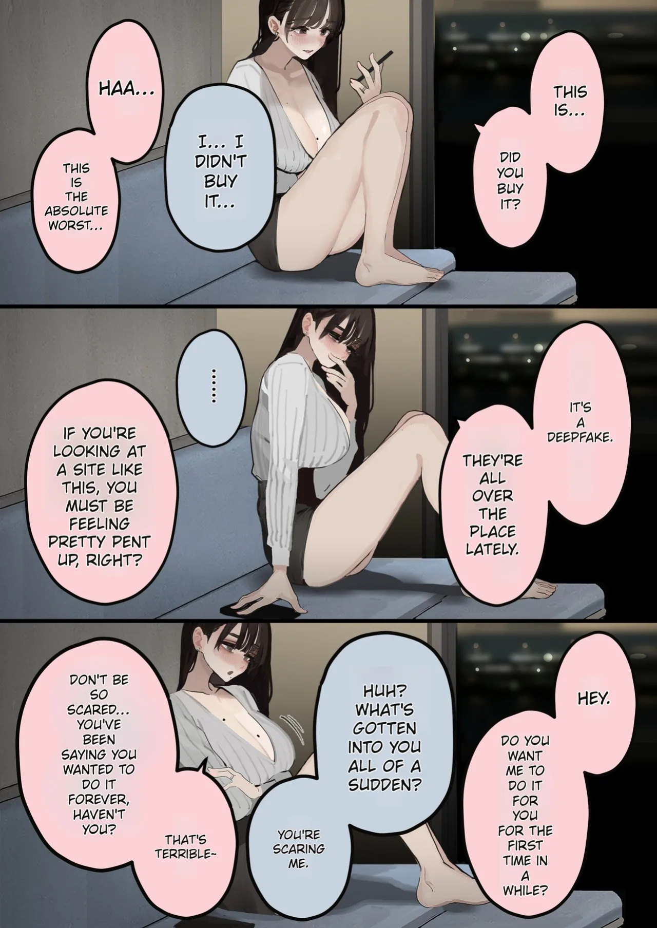 [September (Sanku)] Hamedori Ryuushutsu no Tsuma, Deepfake to Usobuku. | Wife Whose Sex Tape Was Leaked Claims It's a Deepfake. [English] [MTL]