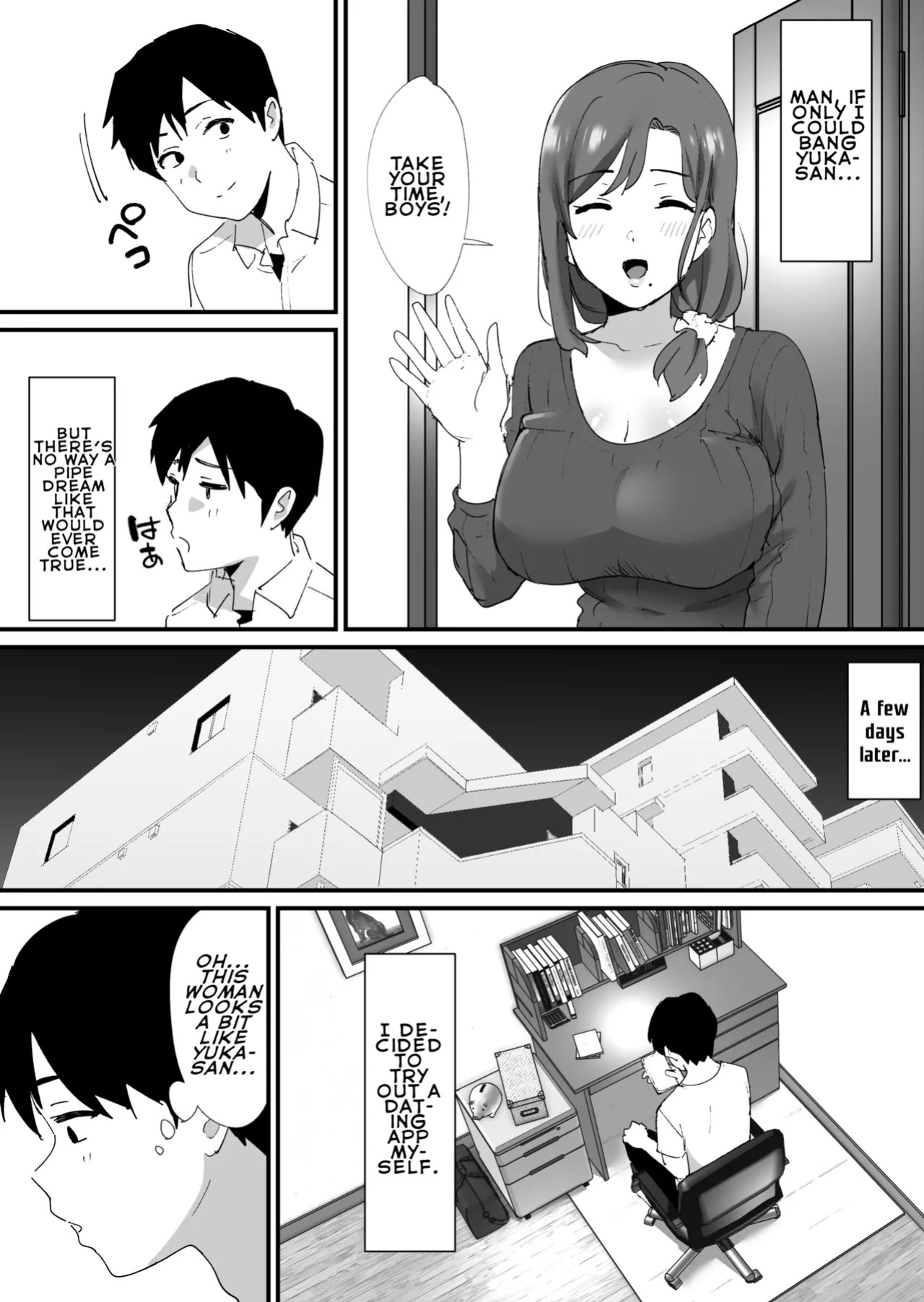 [Okuta Koubou (Okuta)] Akogare no Tomo Mama to Matching Shita Ken | The Time I Matched With My Admired Friend's Mom [English] [LKK•Scans] [Digital]