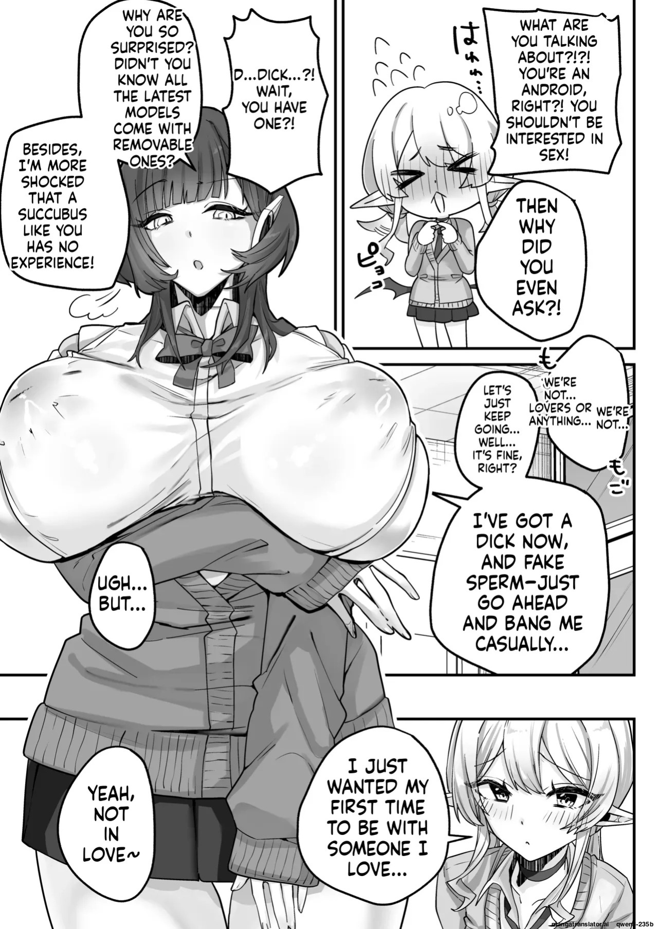 [Shafutsutei Shoudoku (Byakudan)] Houkago, Android to Succubus wa. | After School, Android and Succubus. [English] [Digital]