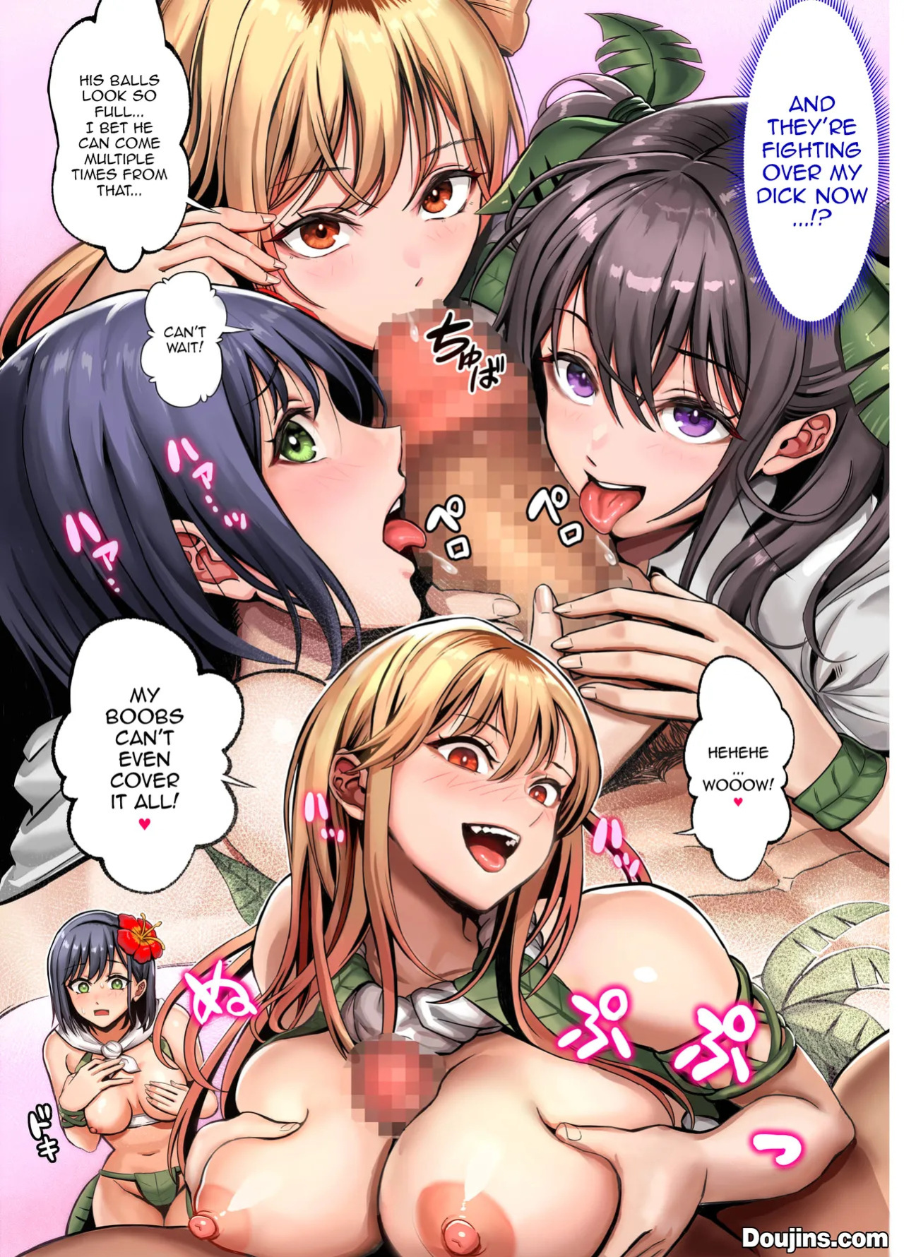 [Hokekiyo Carnival (Houhokekiyo)] Mujintou Sounan Harem | Deserted Island Castaway Harem Ch.1-6 [English] {Doujins.com}
