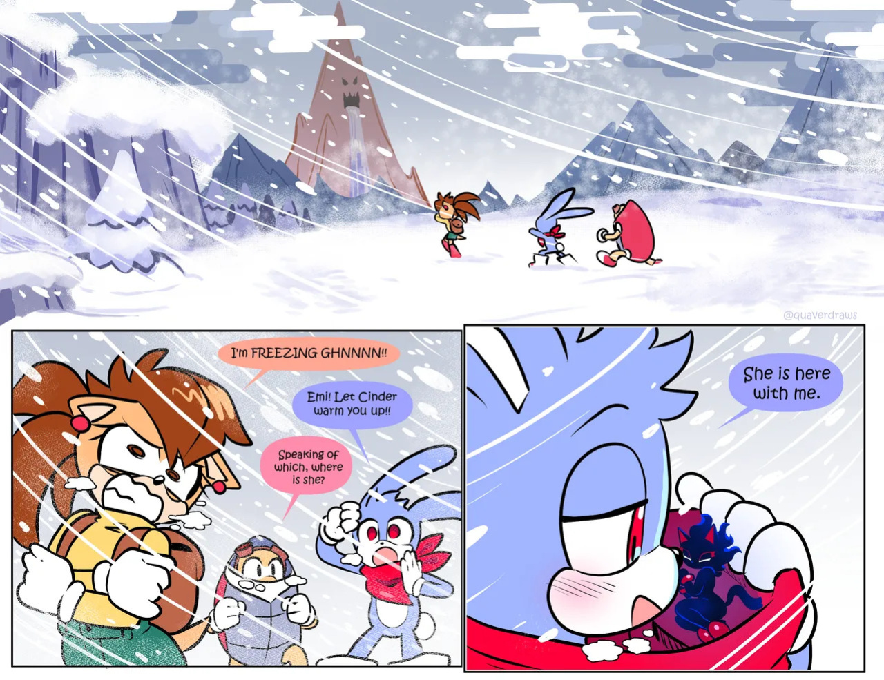 [Quaverdraws] Rush to the Dreamland (Prototype Sonic AU)