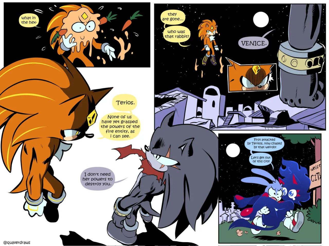 [Quaverdraws] Rush to the Dreamland (Prototype Sonic AU)