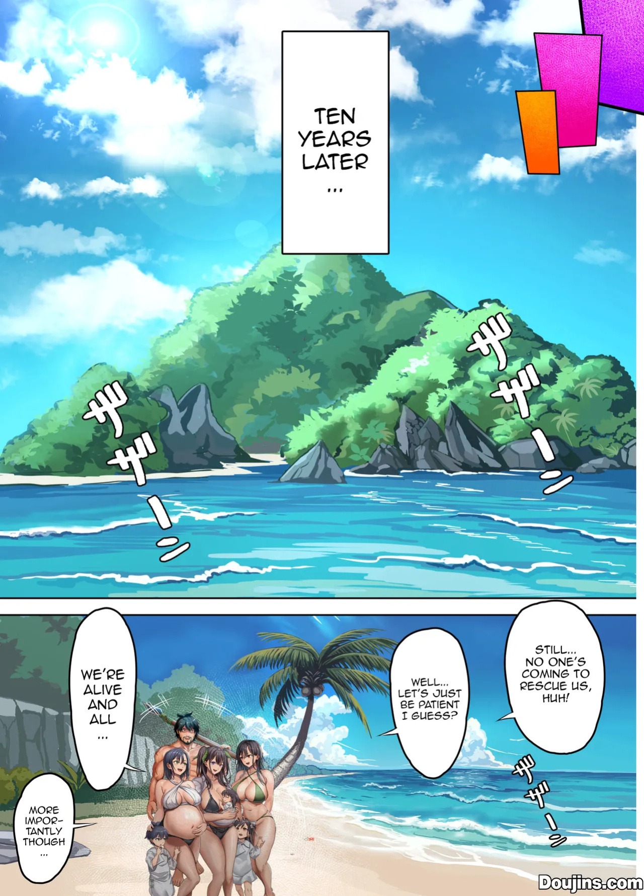 [Hokekiyo Carnival (Houhokekiyo)] Mujintou Sounan Harem | Deserted Island Castaway Harem [English] {Doujins.com}