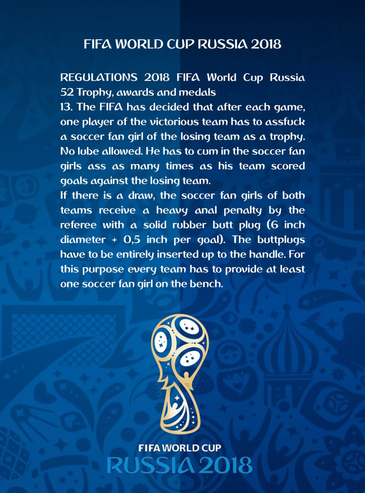 [Extro] FIFA World Cup Russia 2018 - Soccer Hentai [Revised]