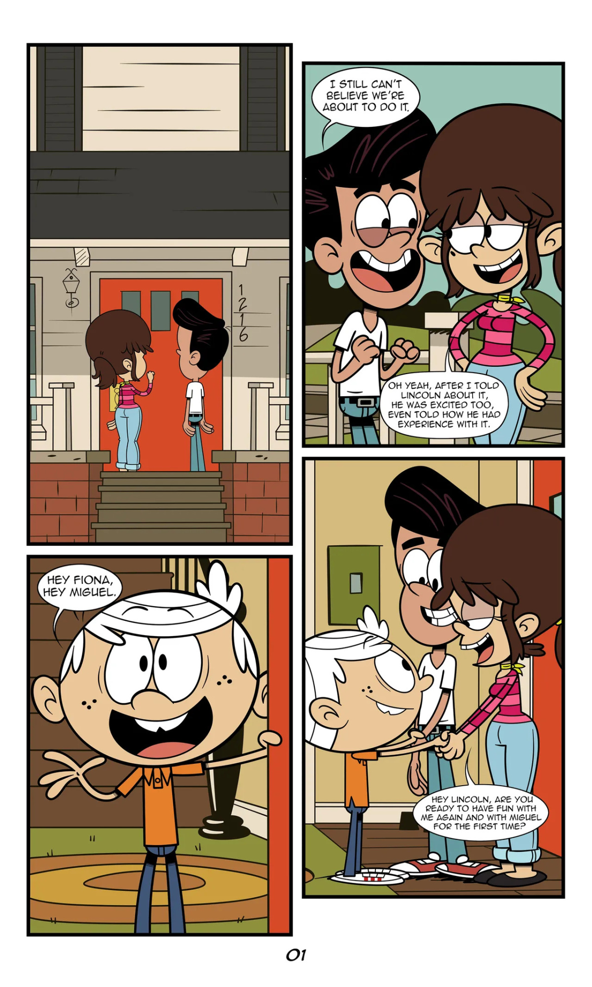 [Taki8hiro] Lincoln x Fiona x Miguel (The Loud House)