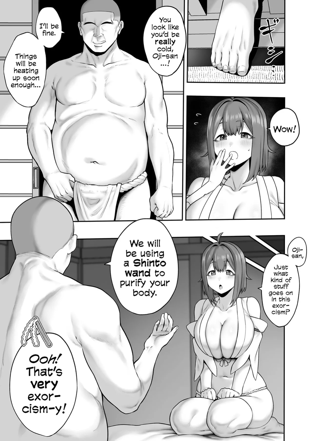 [Hitsuji no Udonya (Inamimi)] Muchi Muchi Tennen Joshidaisei no Dosukebe Jorei Taikenroku | The Chunky, Defenseless, Airheaded University Girl Get's A Crash Course In Perverted Exorcisms! [English]
