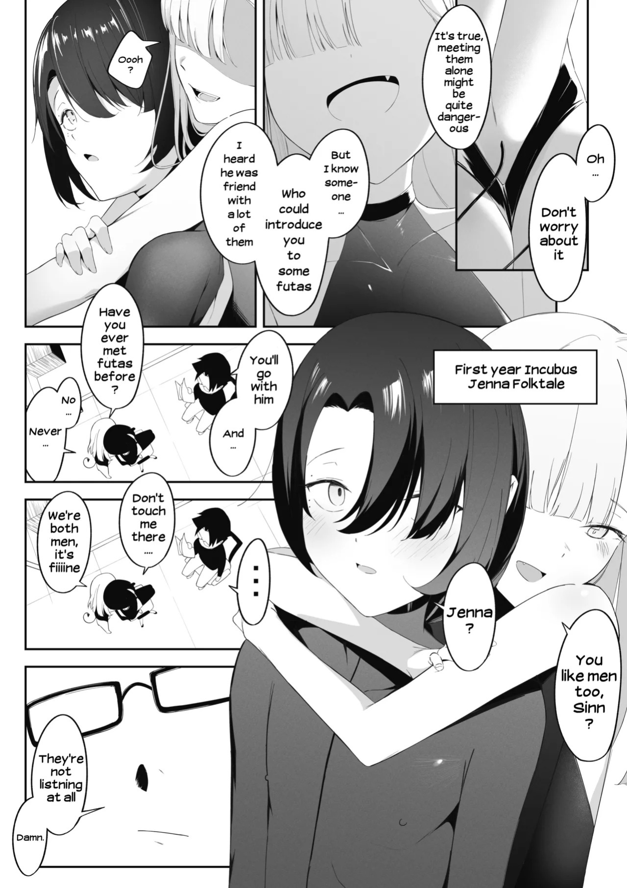 [Uchi no Yoko (Hanamaru Sensei)] Otokonoko Incubus no Kuchuu | Femboy Incubus in Distress [English]
