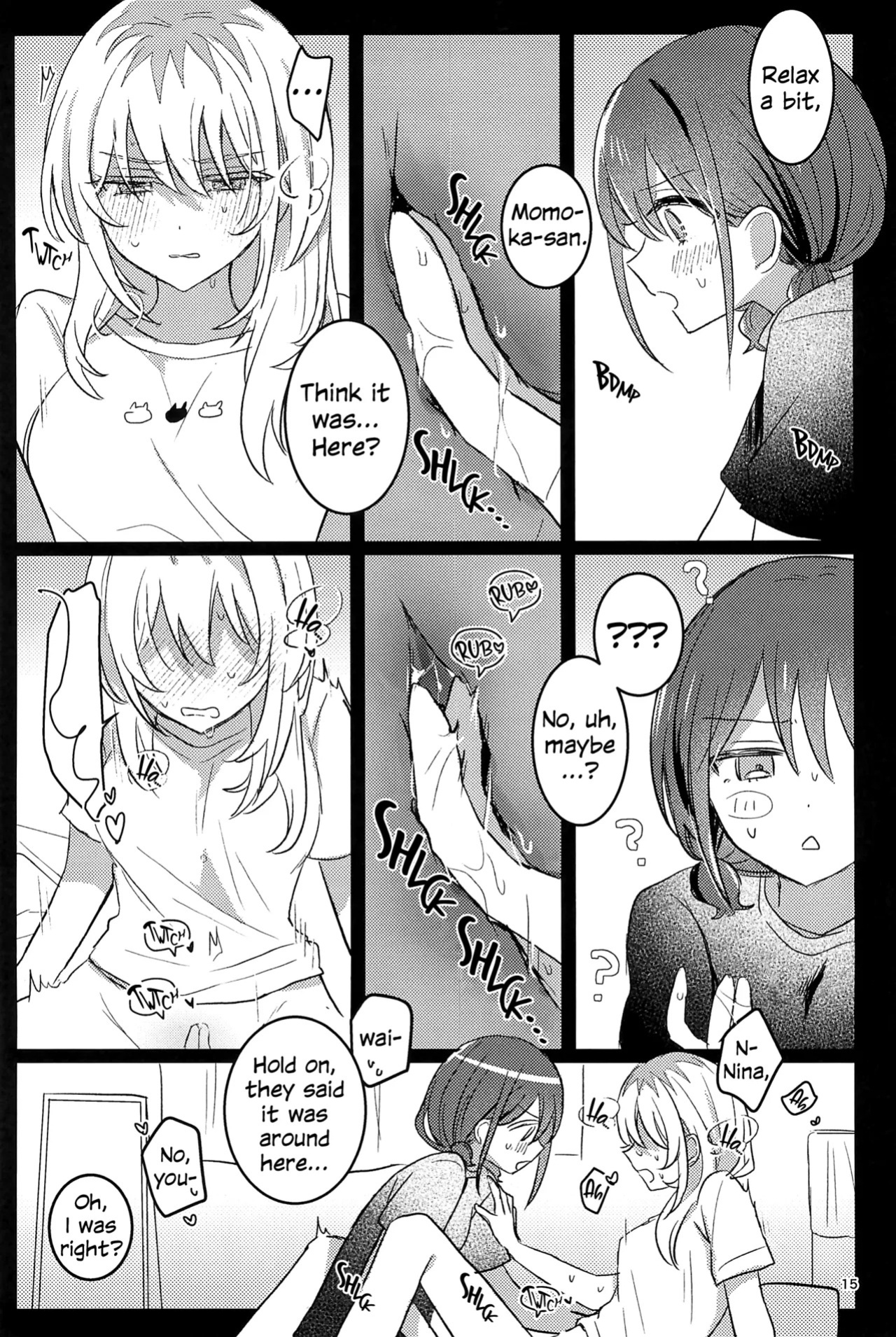 (Zenbu Buchikome. 7) [Hamu-chan Daisuki (Momi)] One Room, One Moment (Girls Band Cry) [English]