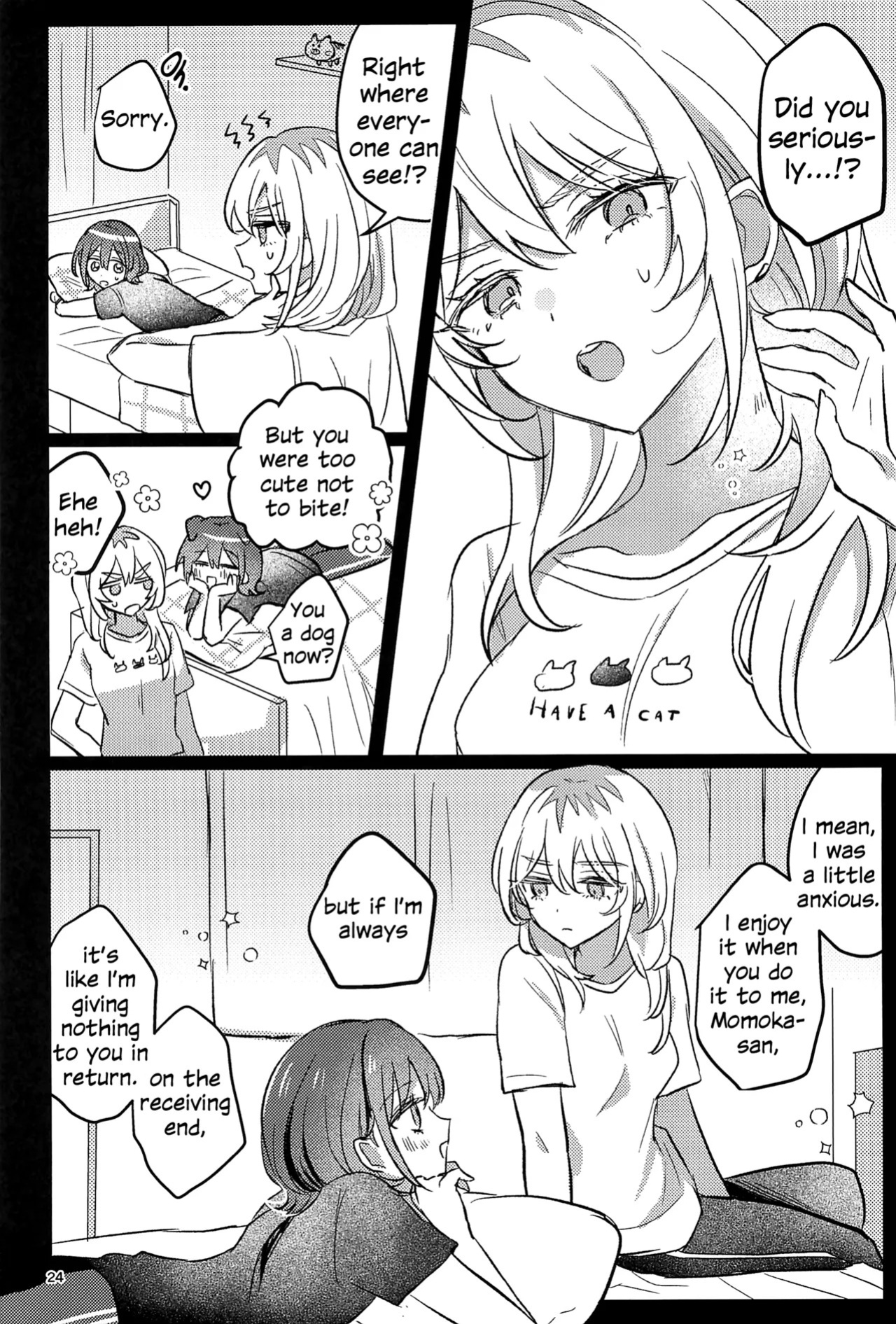 (Zenbu Buchikome. 7) [Hamu-chan Daisuki (Momi)] One Room, One Moment (Girls Band Cry) [English]