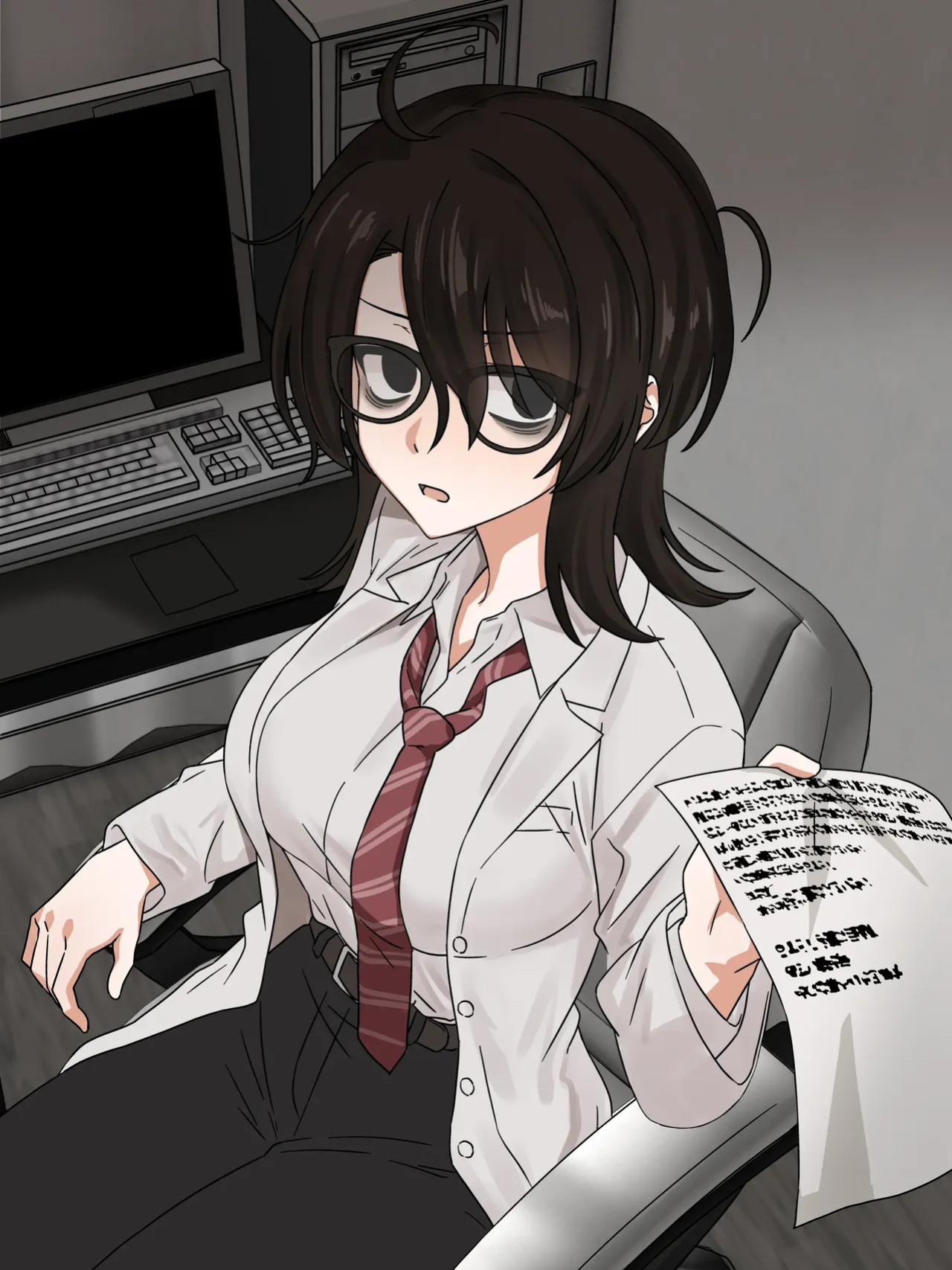 [Enari] Hatsumeibu no buchou to, Me no mae uwaki ecchi | With the Head of Research Department, Cheating right before my eyes (03) + Bonus Art [English]