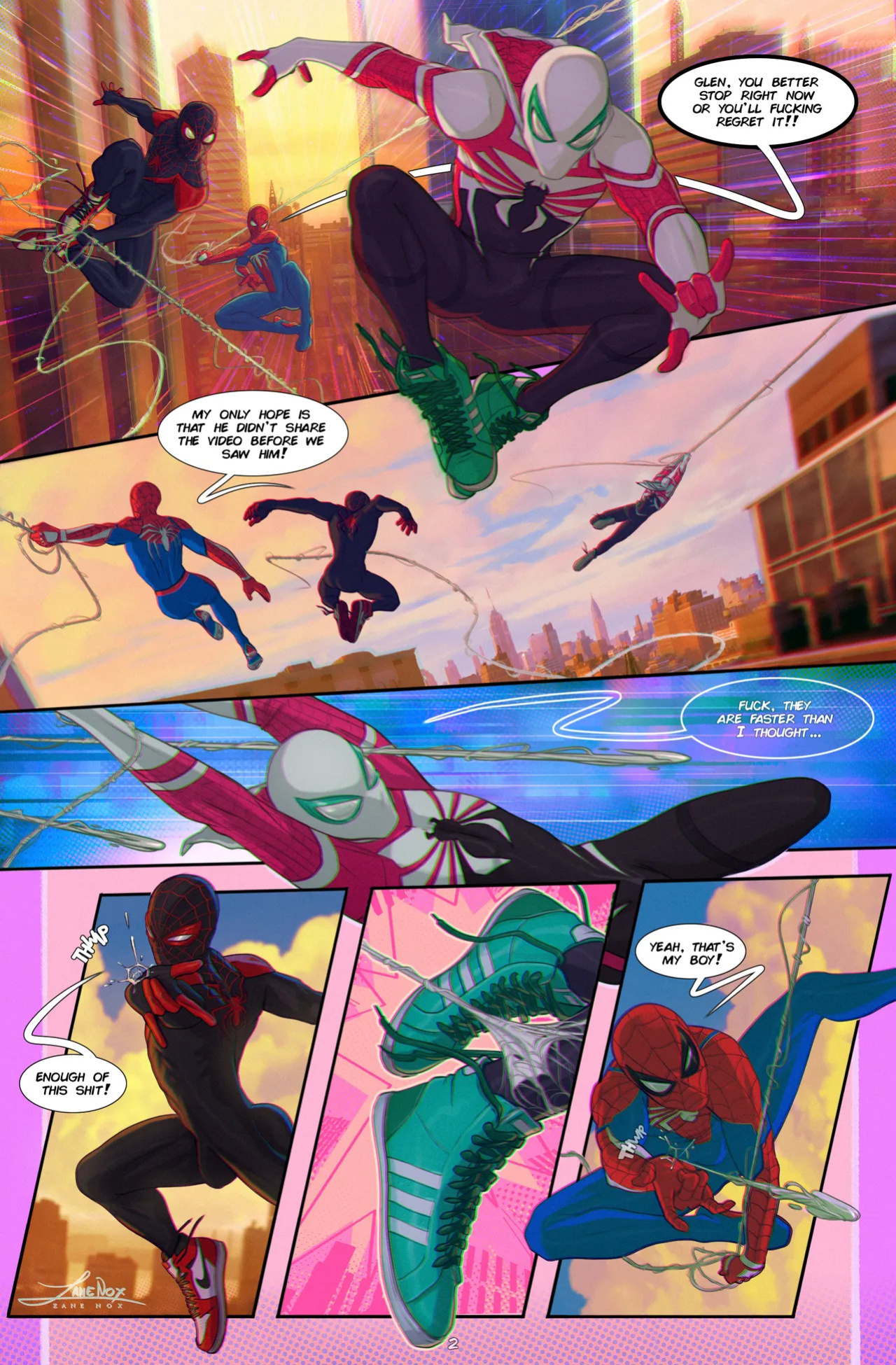 Spiderman Gay comic Peter X Miles X R63!Gwen