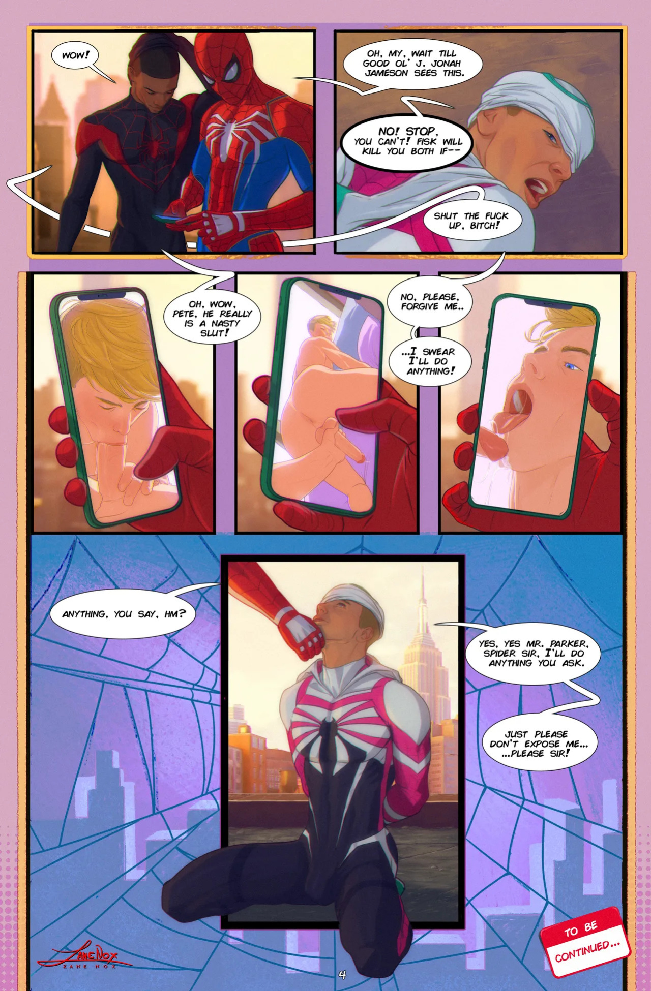 Spiderman Gay comic Peter X Miles X R63!Gwen