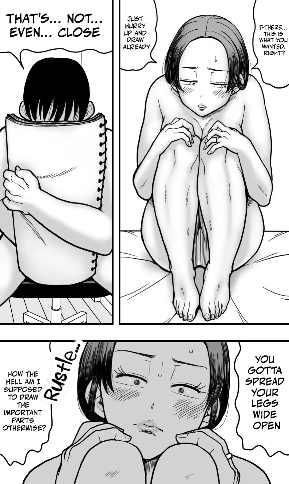 [polbockle] I was acting as a nude model for my mom, but then... I caught a glimpse of her panties, got a boner, and well... [Ghostmilflame]