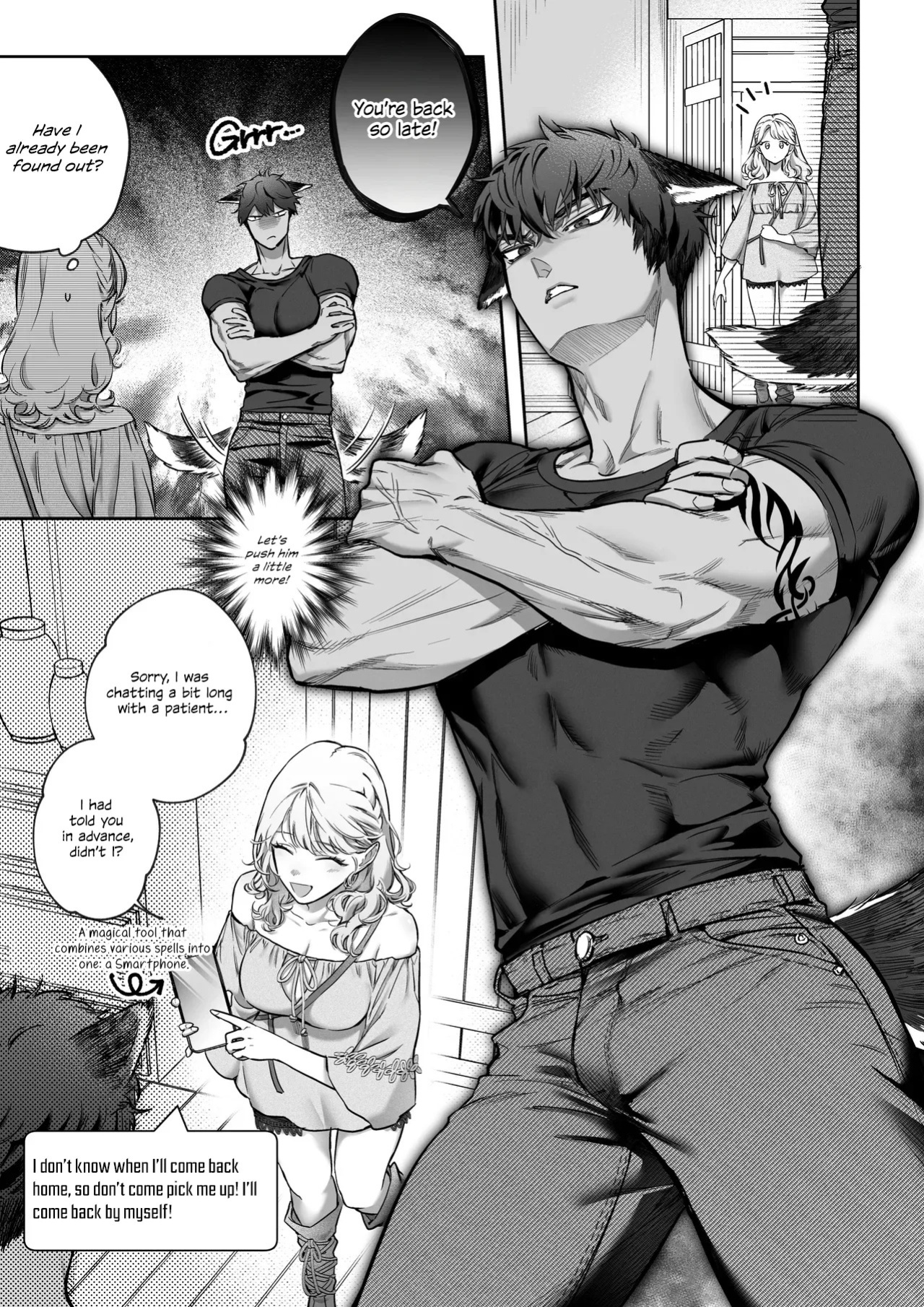 [Vivid Aster (jnnKleeche)] Kahogo na kemonohito kareshi no tanetsuke honki koubi ni kowasa retai | I want to be destroyed by my overprotective beastman boyfriend's serious mating and impregnation [English] [Descent into madness] [Digital]