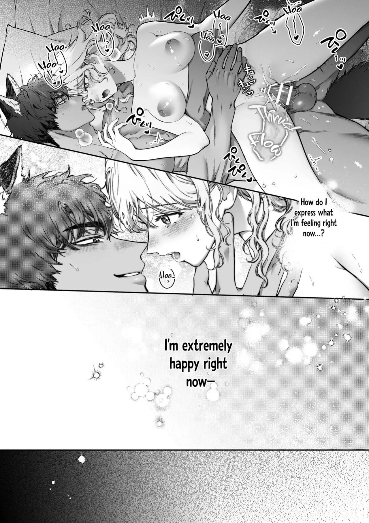 [Vivid Aster (jnnKleeche)] Kahogo na kemonohito kareshi no tanetsuke honki koubi ni kowasa retai | I want to be destroyed by my overprotective beastman boyfriend's serious mating and impregnation [English] [Descent into madness] [Digital]