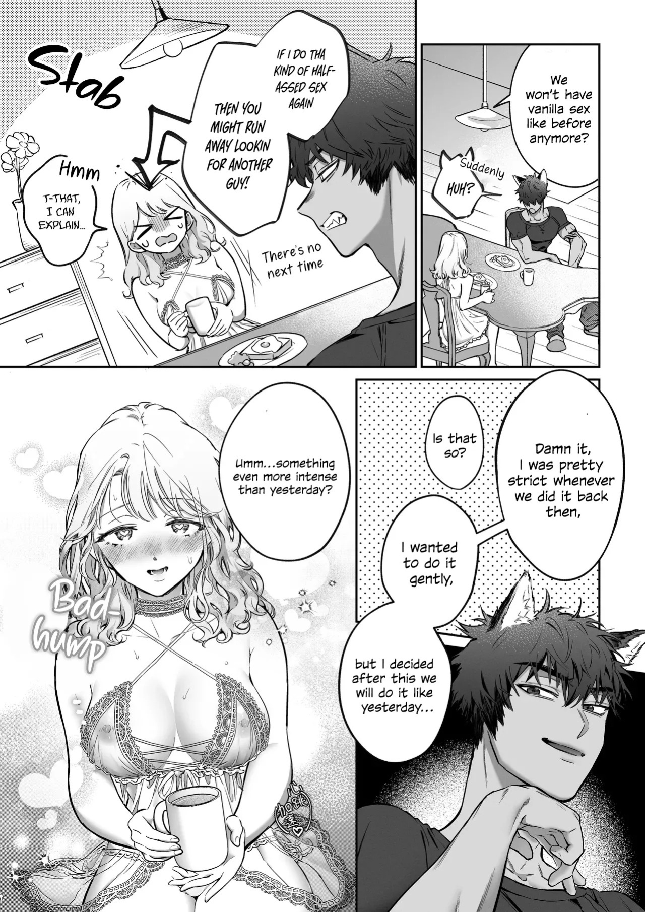 [Vivid Aster (jnnKleeche)] Kahogo na kemonohito kareshi no tanetsuke honki koubi ni kowasa retai | I want to be destroyed by my overprotective beastman boyfriend's serious mating and impregnation [English] [Descent into madness] [Digital]