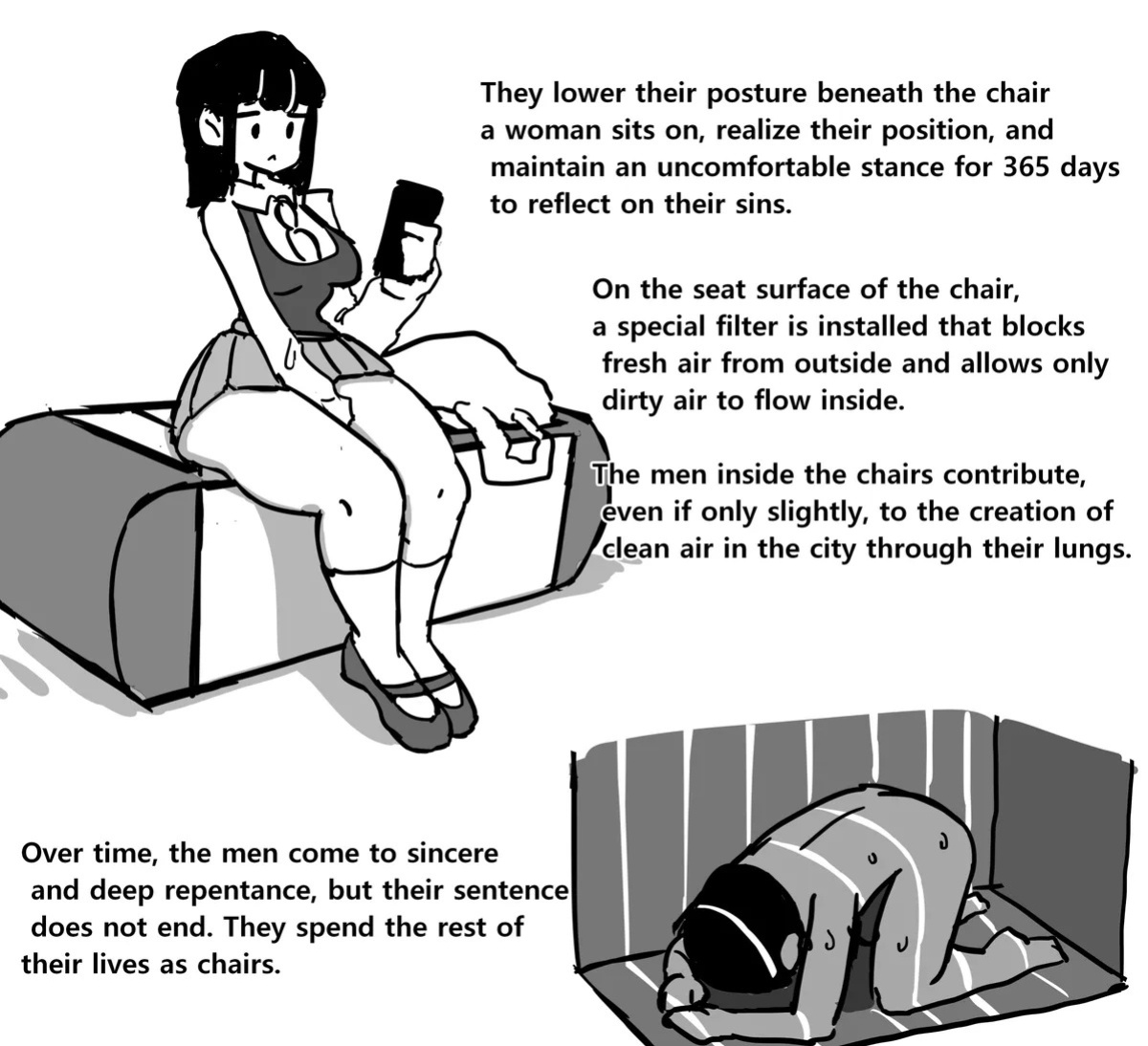 Pixiv( Au79 ) Public chairs in a world where women are superior to men