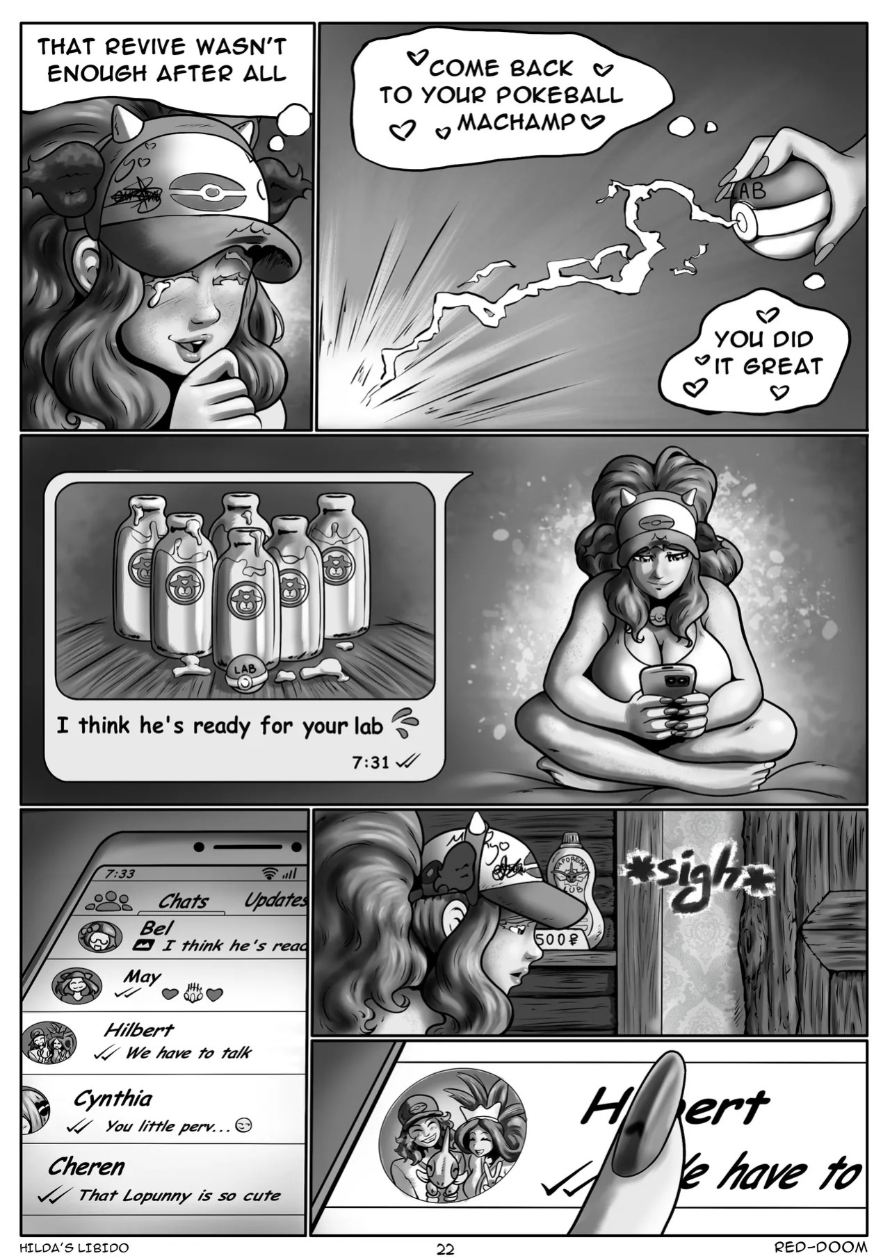 [Red-Doom] Hilda's Libido Ch. 1-4 (Pokemon) [Ongoing]