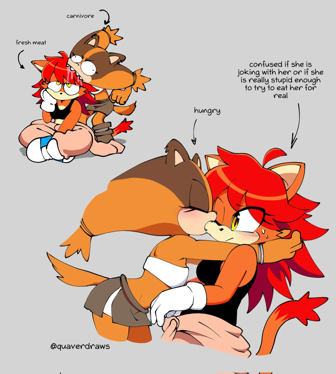 [QuaverDraws (QuaverNSFW)] Luana x Sticks x Barry