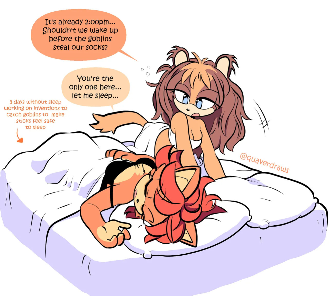 [QuaverDraws (QuaverNSFW)] Luana x Sticks x Barry