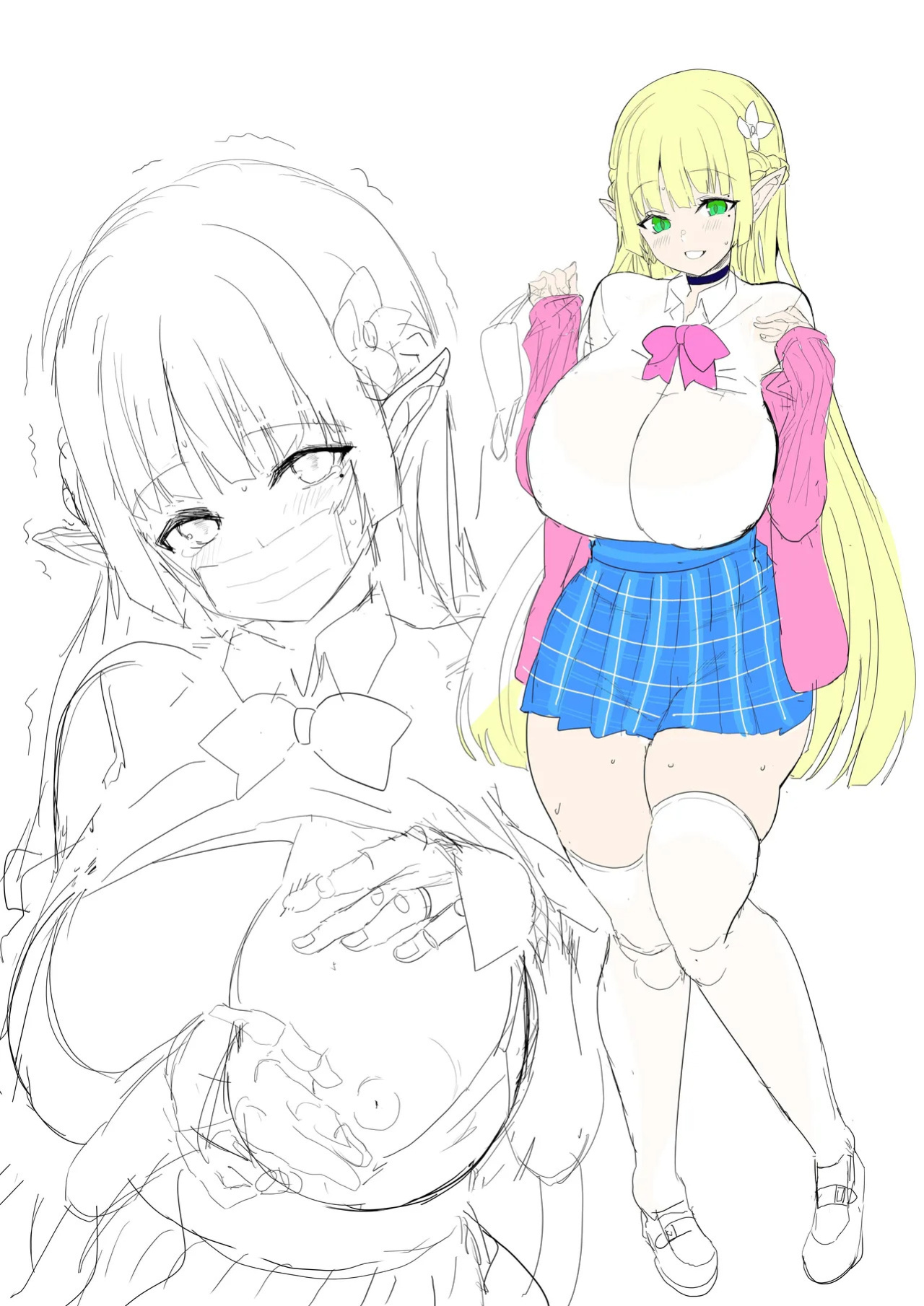 [Union Bust (Kazutaro)] Kanzen ni Gal Ochi Shita Ryuugakusei Elf no Shidouhou | How To Train An Elf Exchange Student Who Has Become A Total Gyaru [Digital] [English] {lethal dolphin}