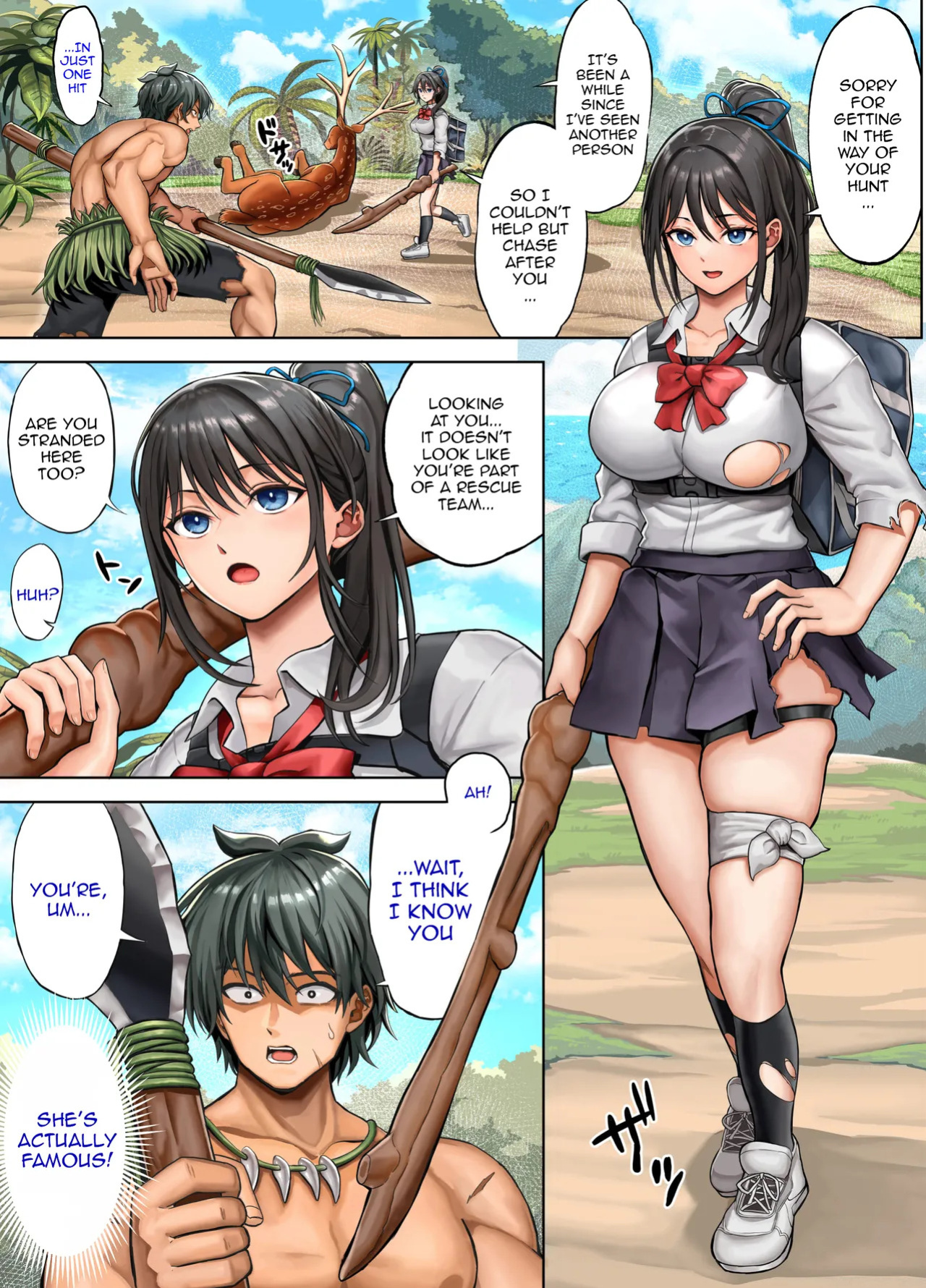 [Hokekiyo Carnival (Houhokekiyo)] Mujintou Sounan Harem 2 Ch.1 / Deserted Island Castaway Harem 2 Ch.1 [English] {Doujins.com}