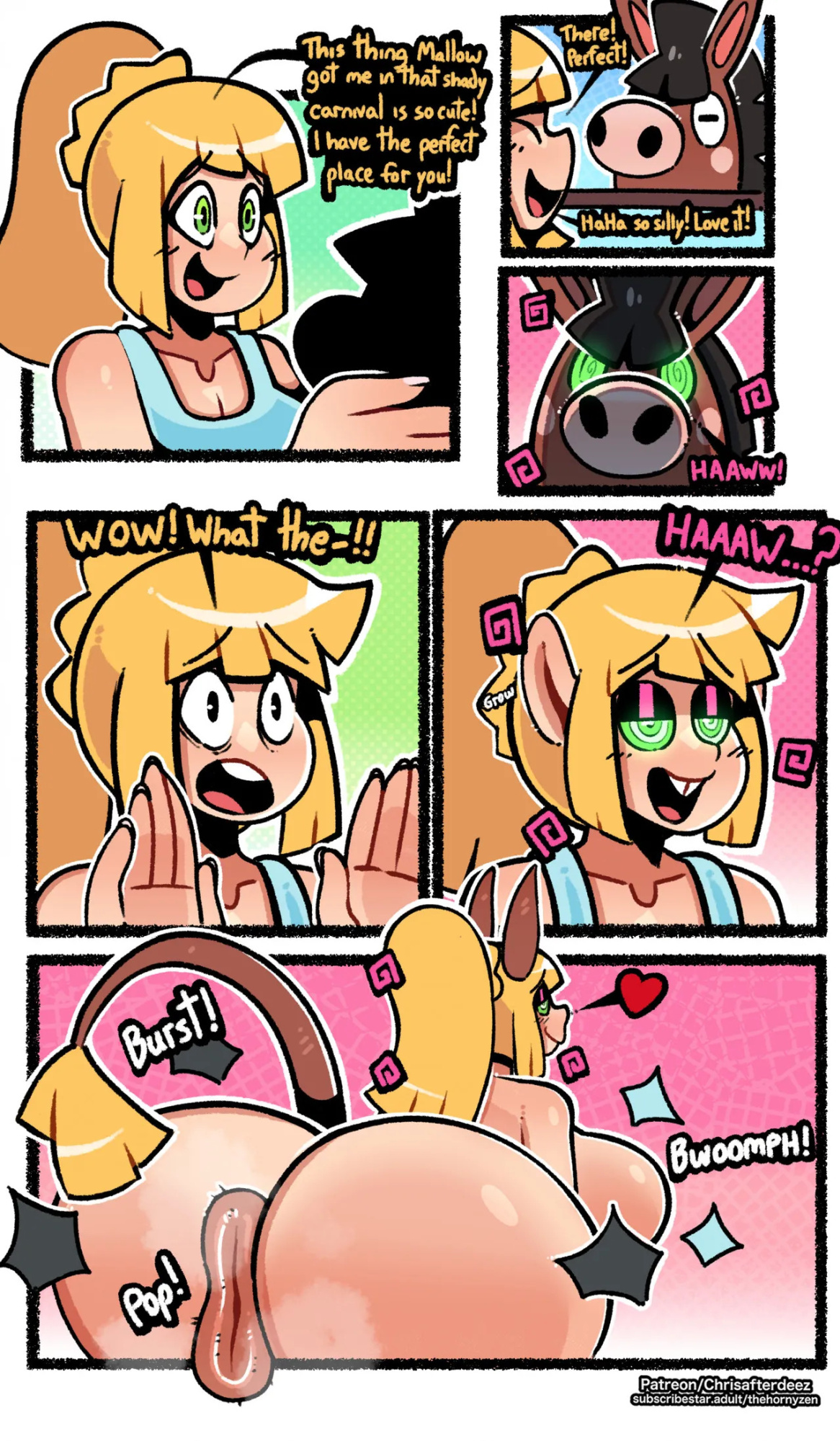 [Thehornyzen] Lillie and the Mudbray Totem Thingie IDK!