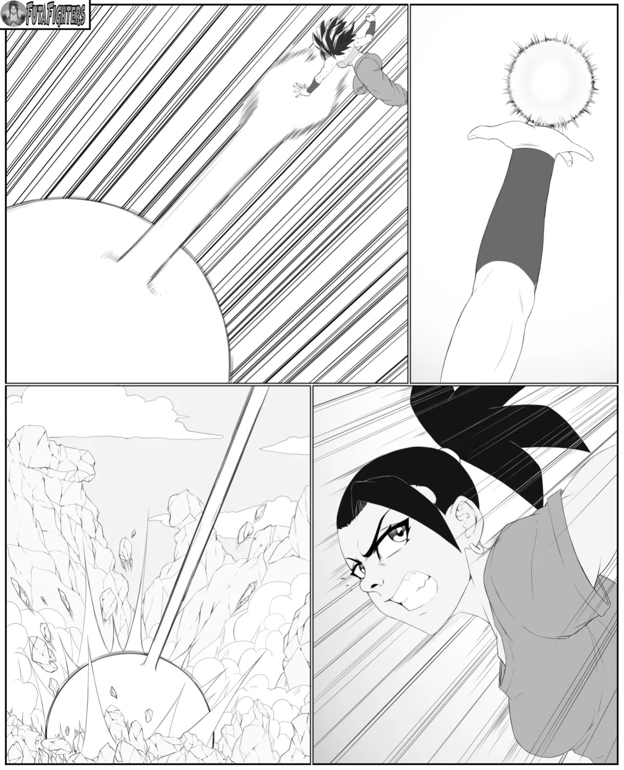 Caulifla vs Kale 118 page update futafighters