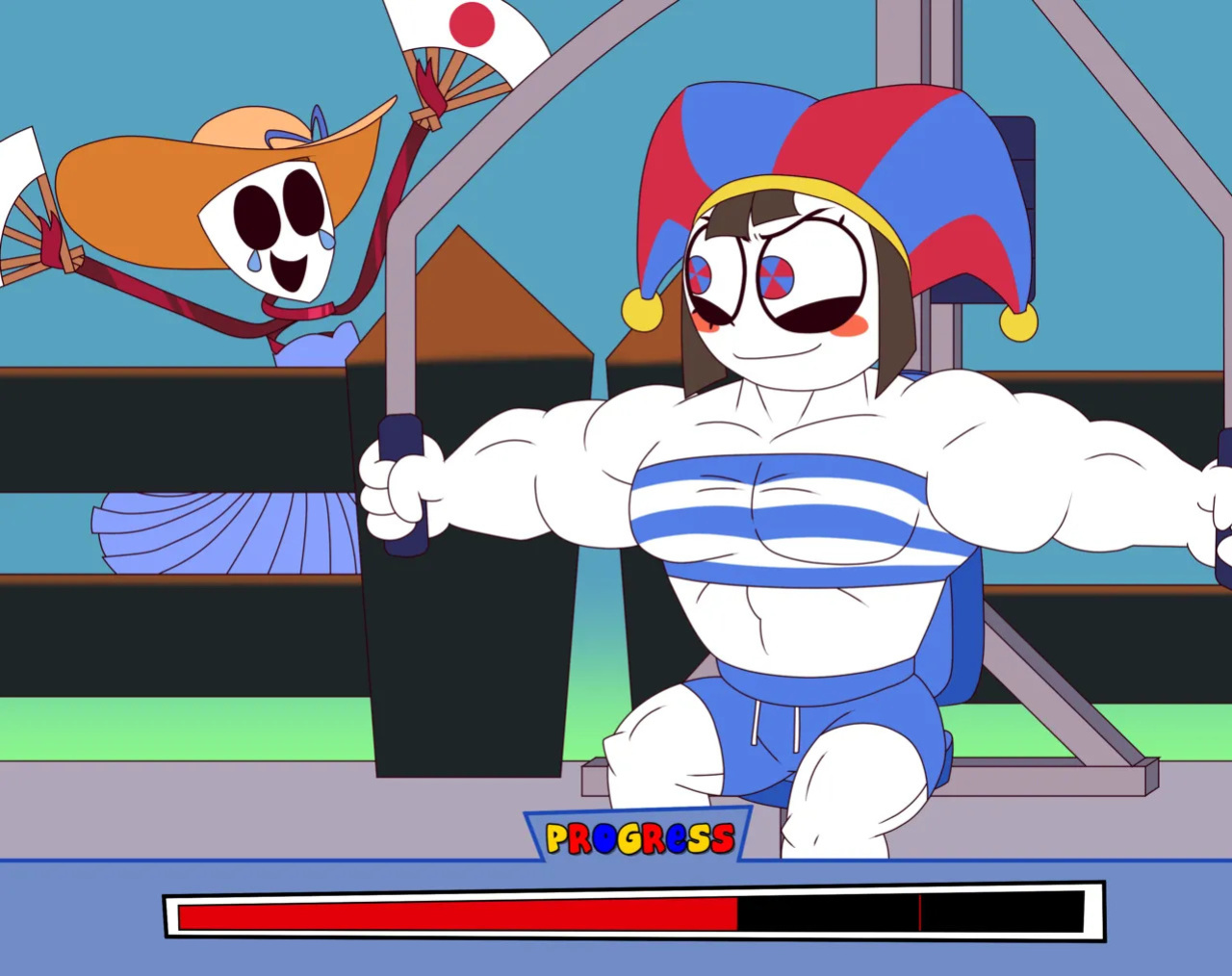 Pomni's Beach Bod Growth Drive (DepravedDefense)