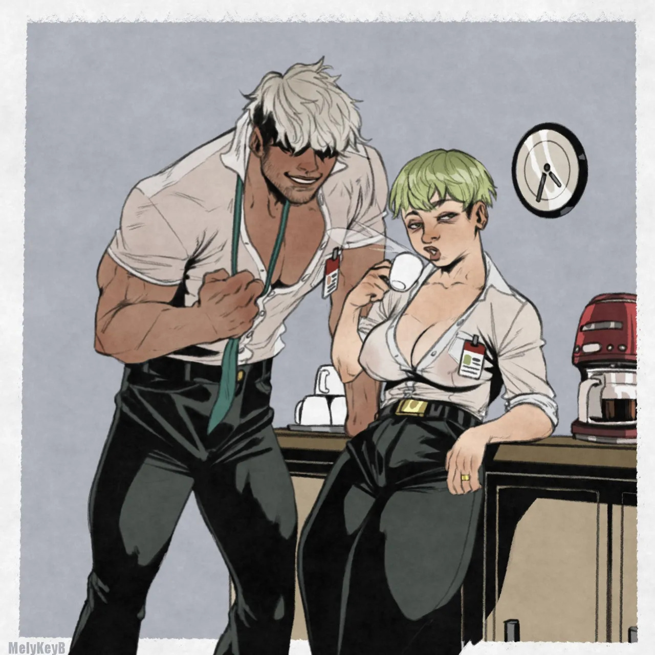 [MelyKeyB] Midori Ringo x Mako Sensuikan (for @C00MBRAIN)