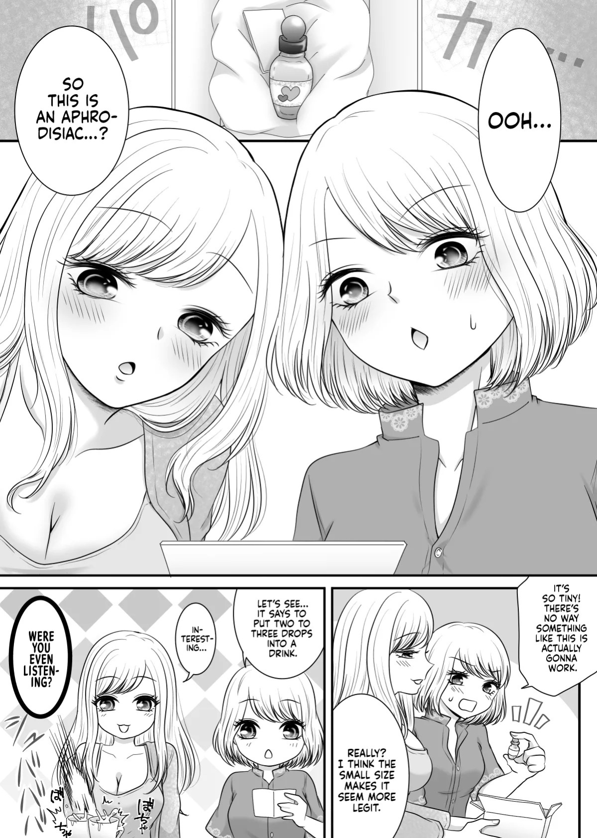 [Old Rose (Yukari Mion)] Tomodachi to Tameshi ni Biyaku o Nonde Mita Hanashi | The Time I Tried Drinking an Aphrodisiac With My Friend [English] [Castle TL]