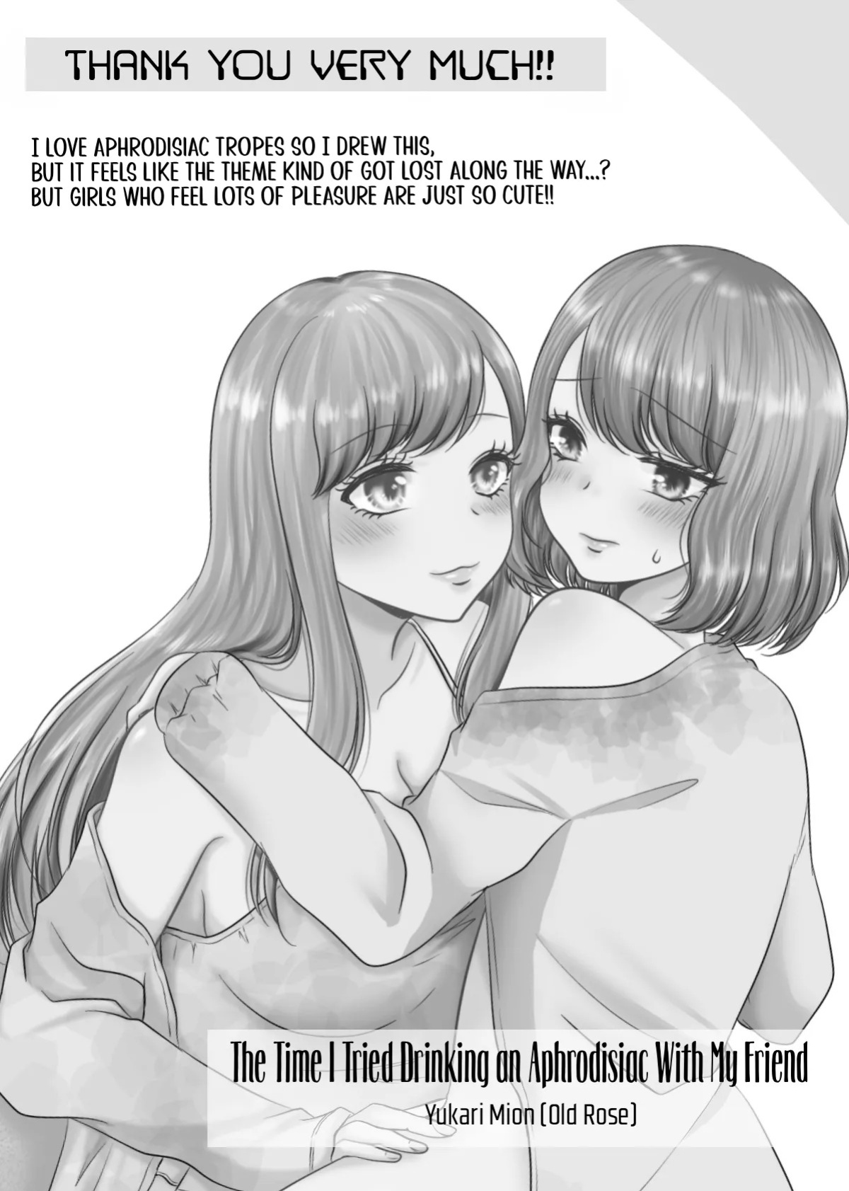 [Old Rose (Yukari Mion)] Tomodachi to Tameshi ni Biyaku o Nonde Mita Hanashi | The Time I Tried Drinking an Aphrodisiac With My Friend [English] [Castle TL]