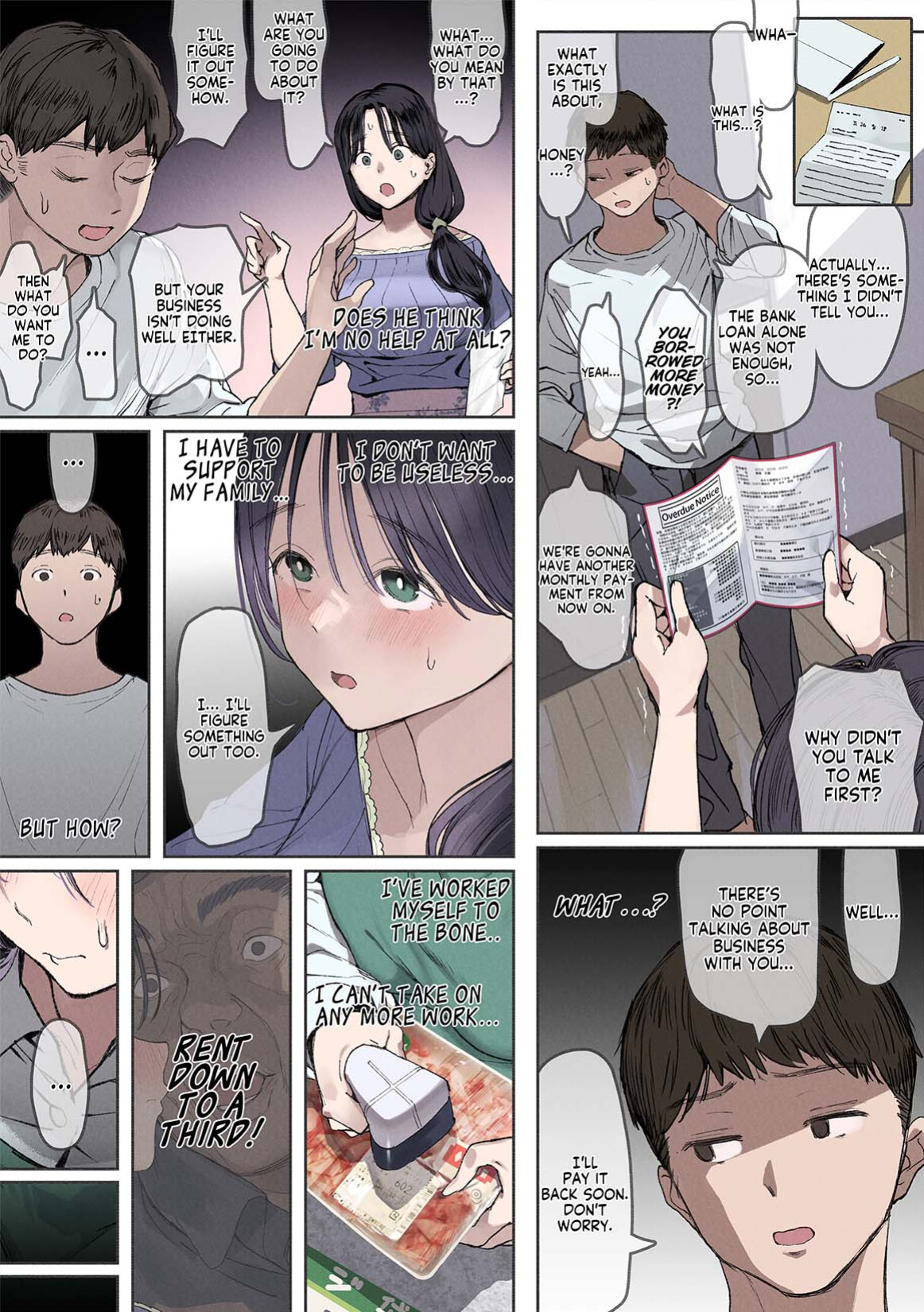 [Yomoda Yomo JAPAN (Yomoda Yomo)] Kongetsu no Yachin ga Haraemasen. [Hinkon Hitodzuma Chifuyu] Danna ni Naisho de Ooya-san no Aijin ni Narimashita. | I Can't Pay Rent This Month. [Desperate Housewife Chifuyu] I Became My Landlord's Mistress Behind My Husb