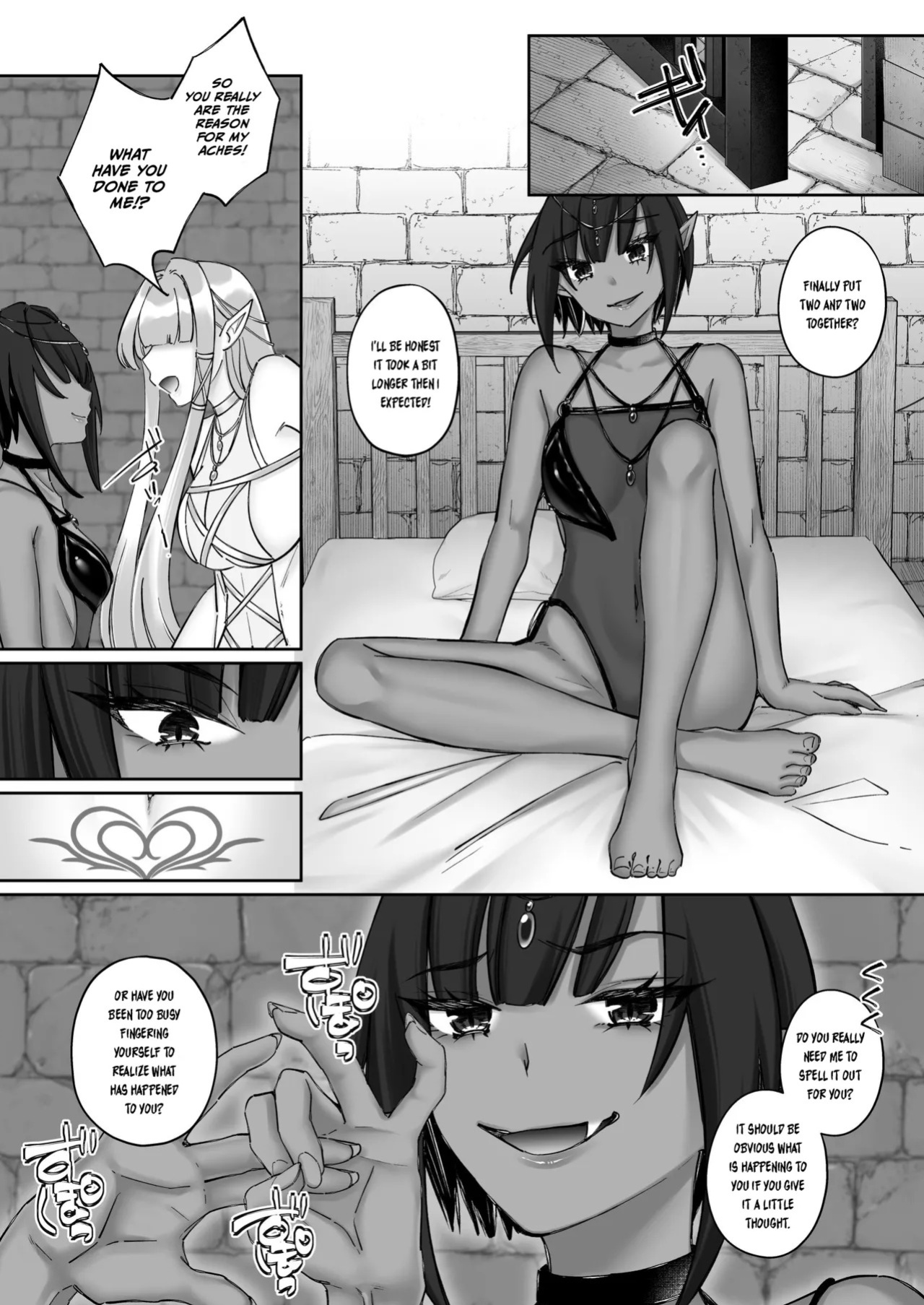 [Seika Kairaku Shoten (Chocomint)] Elf Kanraku ~Elf ni Ecchi na Inmon o Tsukete Les Ochi Saseru~ [Digital] [English]