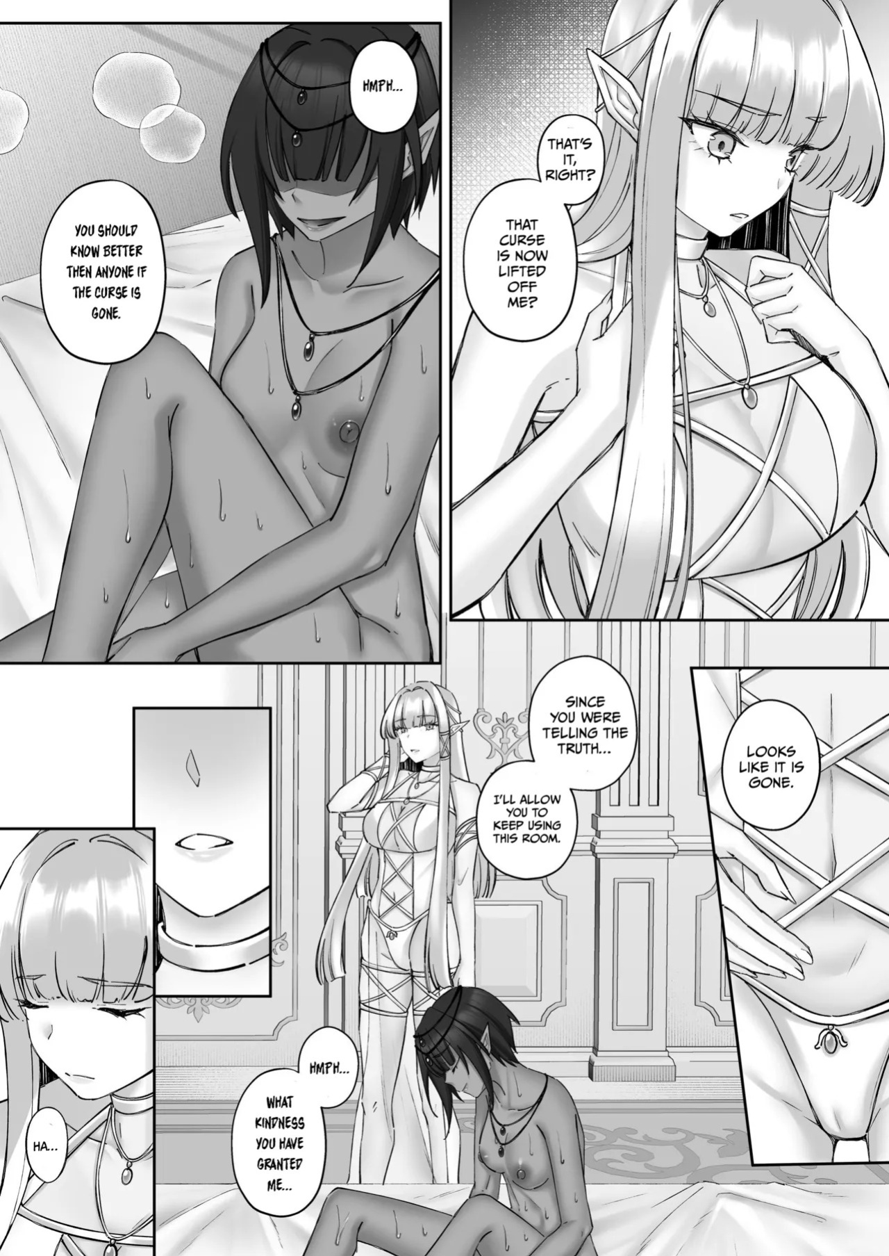 [Seika Kairaku Shoten (Chocomint)] Elf Kanraku ~Elf ni Ecchi na Inmon o Tsukete Les Ochi Saseru~ [Digital] [English]