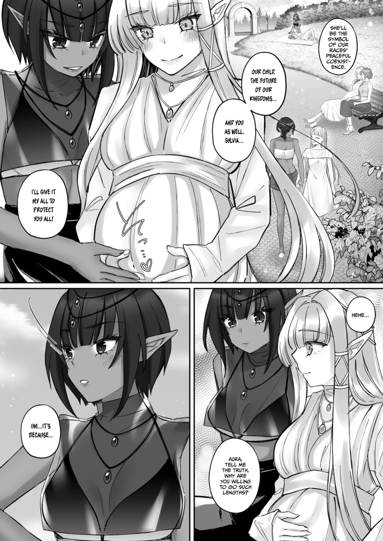 [Seika Kairaku Shoten (Chocomint)] Elf Kanraku ~Elf ni Ecchi na Inmon o Tsukete Les Ochi Saseru~ [Digital] [English]