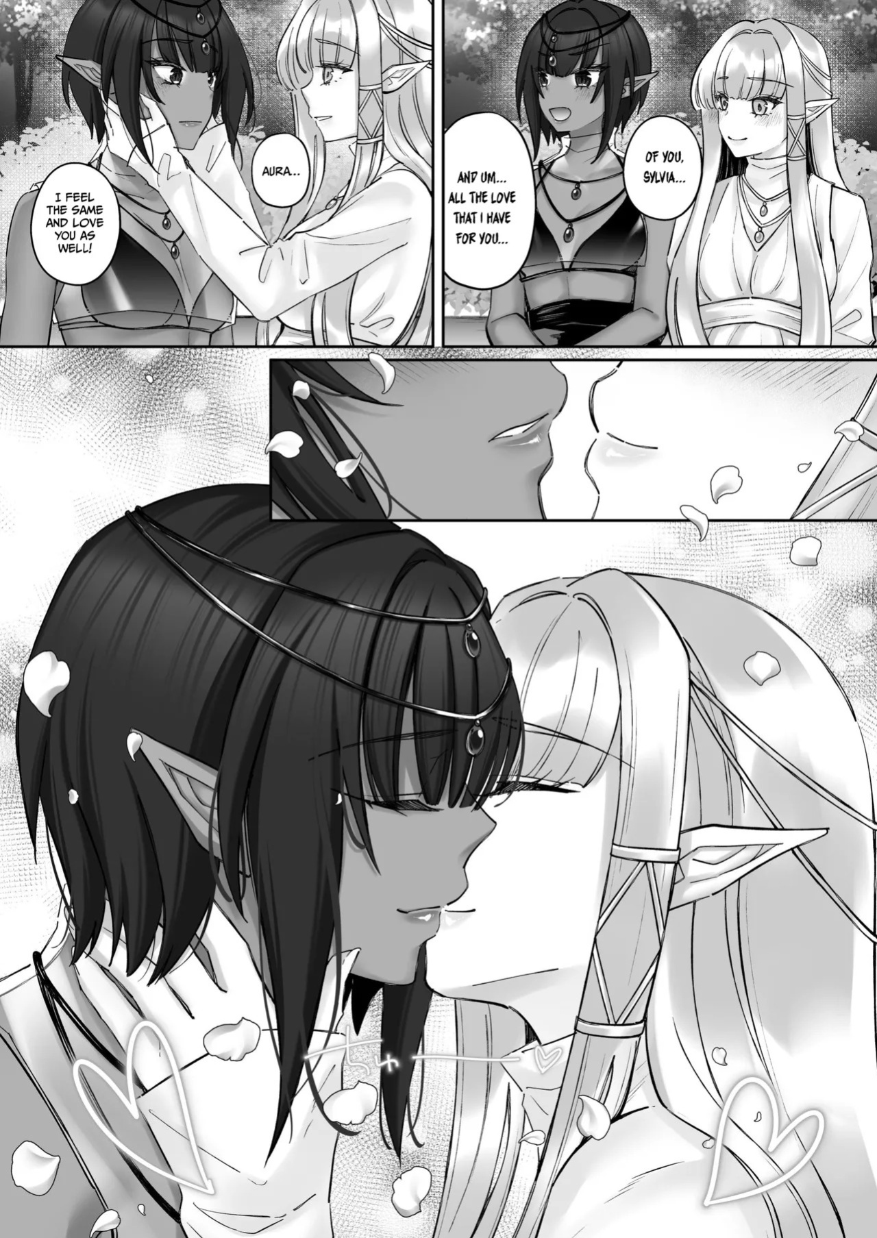 [Seika Kairaku Shoten (Chocomint)] Elf Kanraku ~Elf ni Ecchi na Inmon o Tsukete Les Ochi Saseru~ [Digital] [English]