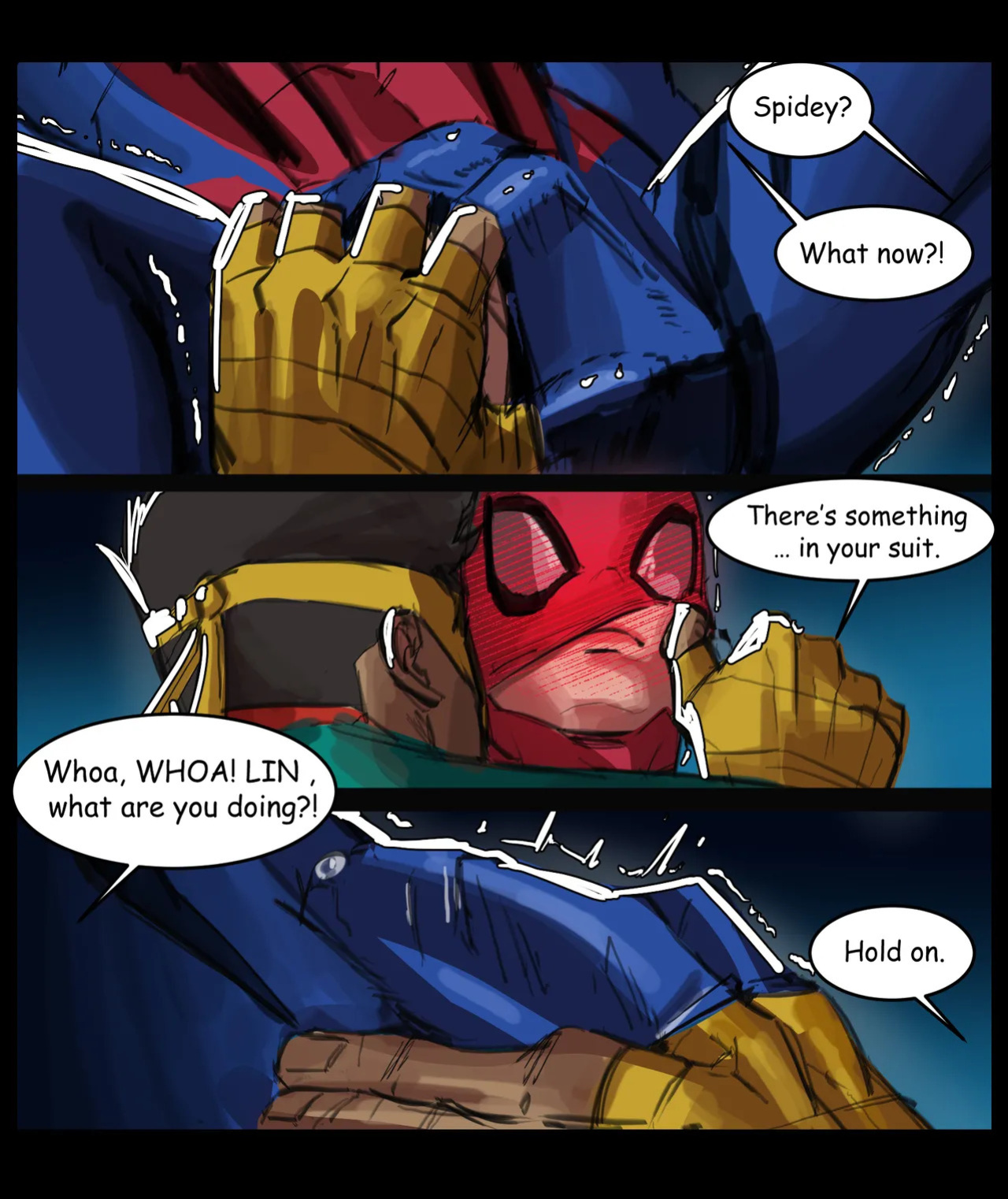 [BosoRomantics] Something in your pant - IronFrist X Spiderman [Eng]