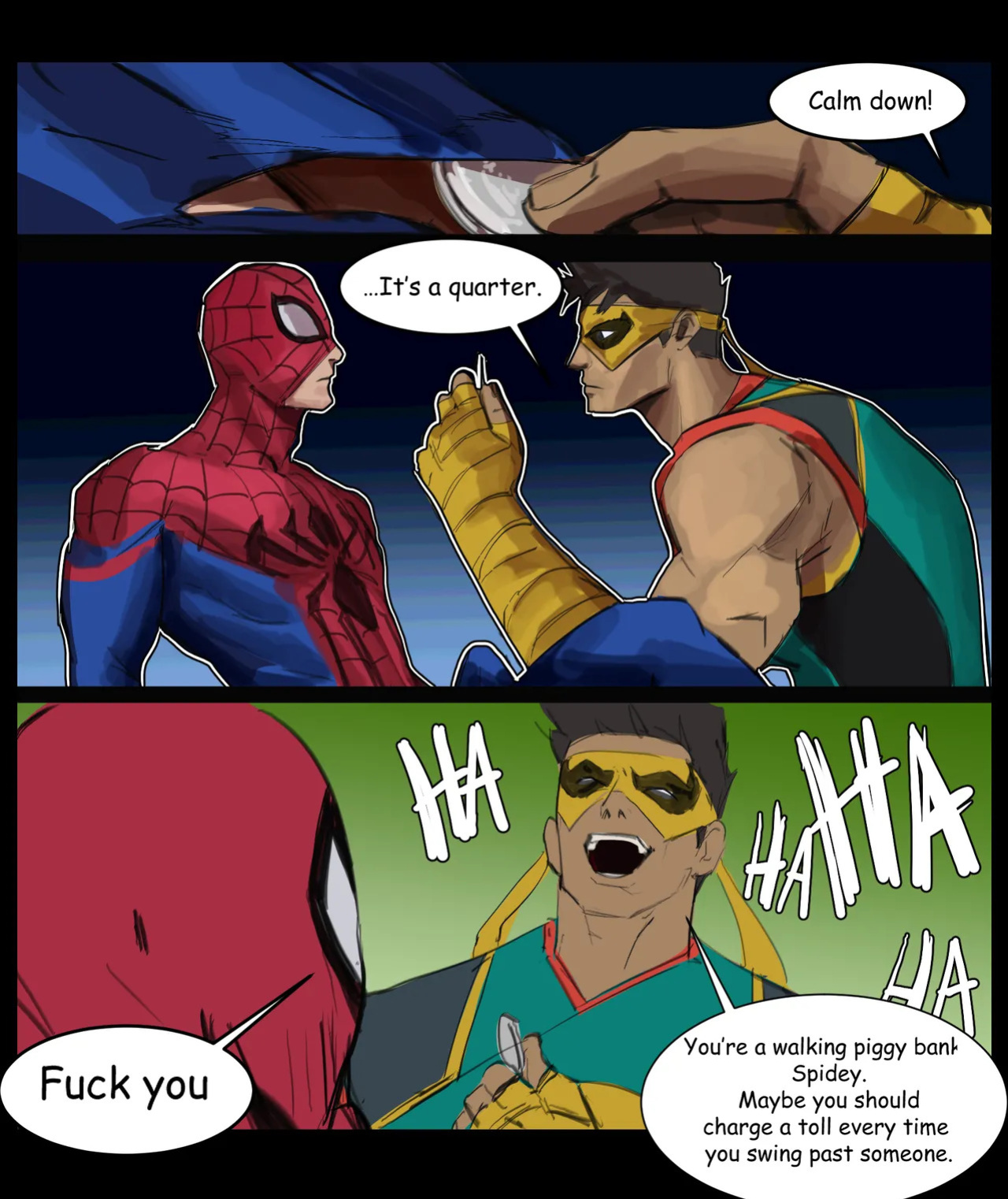 [BosoRomantics] Something in your pant - IronFrist X Spiderman [Eng]