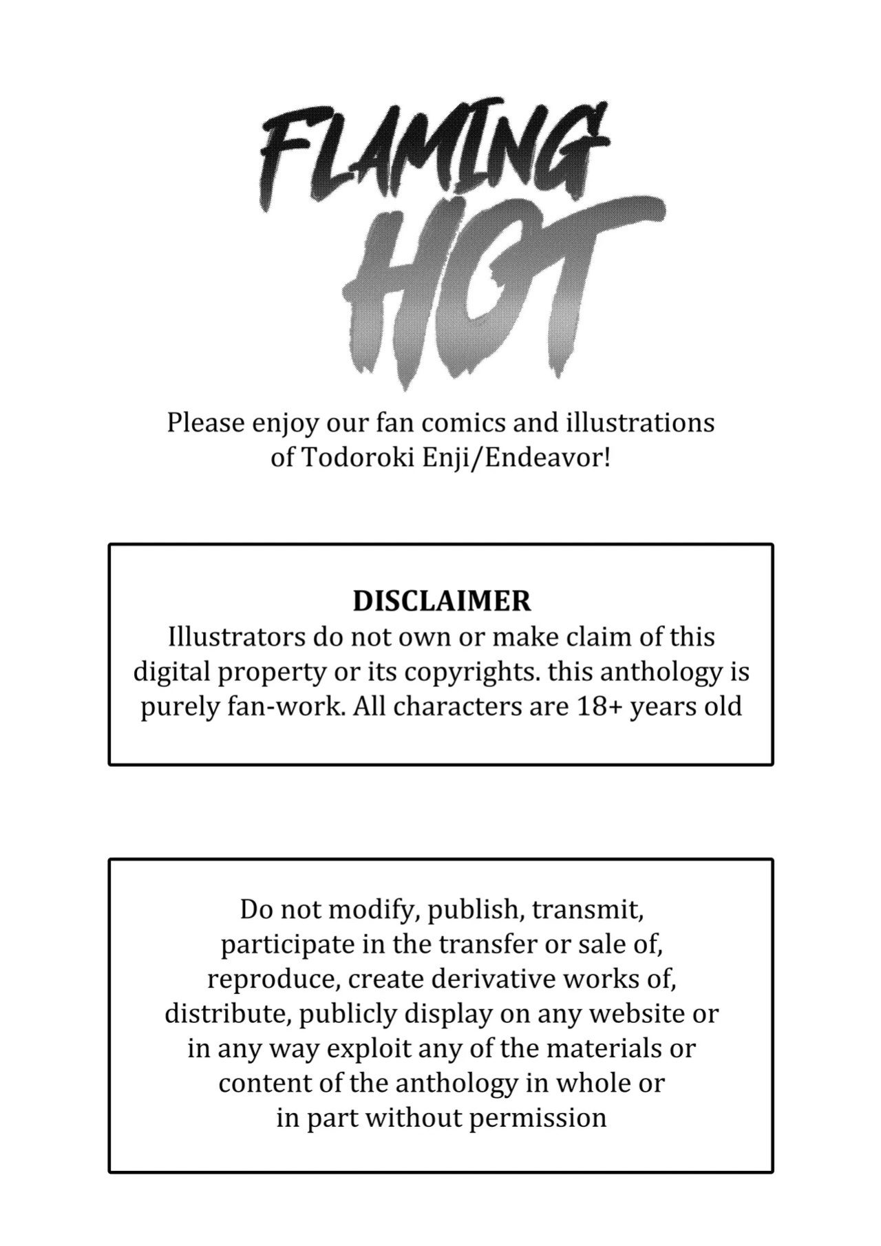 [Kaito Draws / BARAyot / kimakkun / SeitanicBeef] FLAMING HOT - Endeavor Anthology [English]